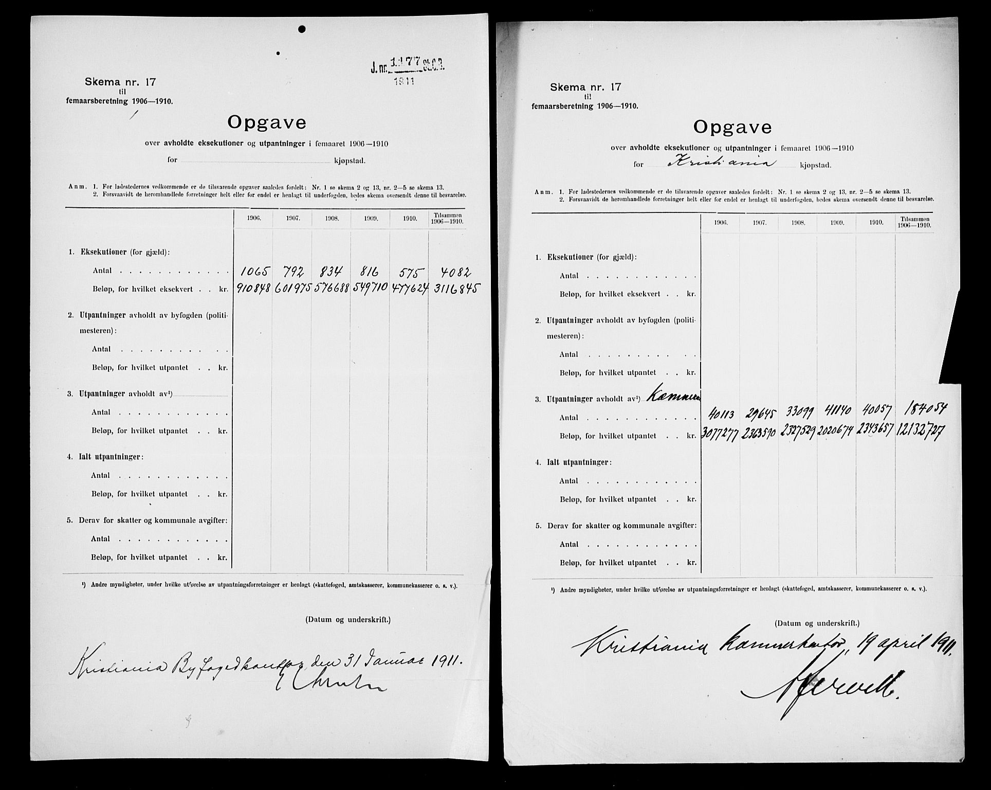 Statistisk sentralbyrå, Næringsøkonomiske emner, Generelt - Amtmennenes femårsberetninger, AV/RA-S-2233/F/Fa/L0116: --, 1906-1915, p. 137