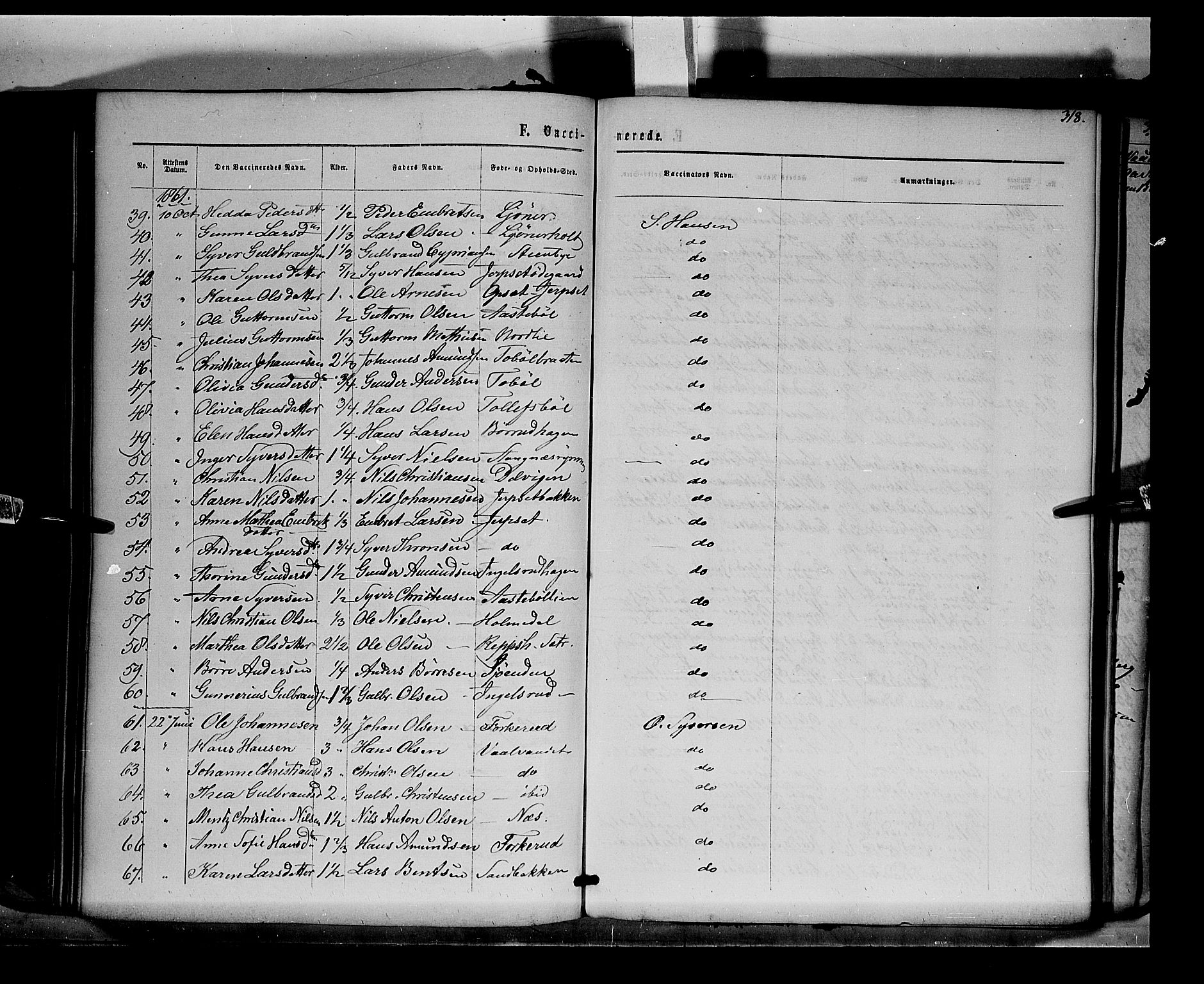 Eidskog prestekontor, AV/SAH-PREST-026/H/Ha/Haa/L0001: Parish register (official) no. 1, 1860-1867, p. 318