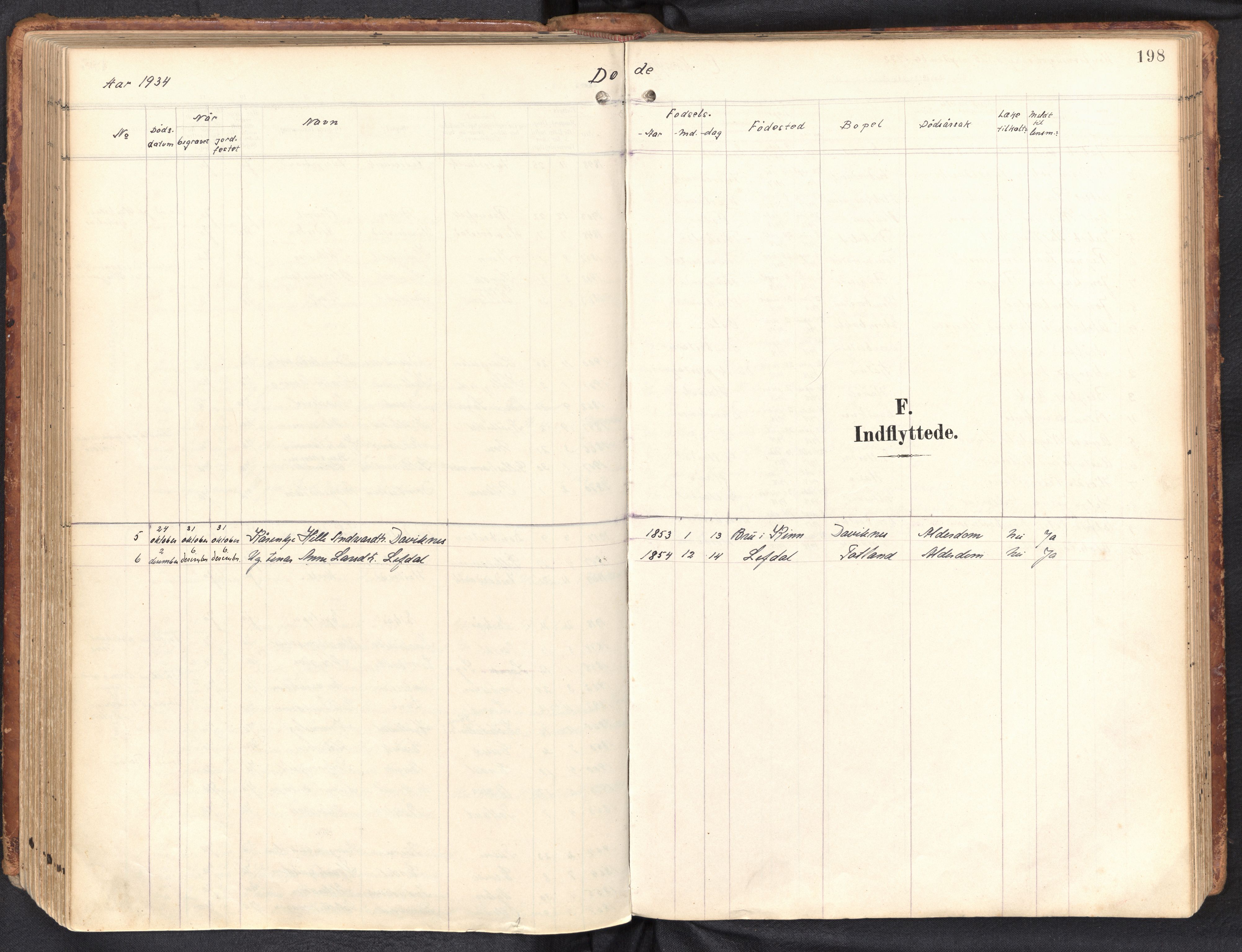 Davik sokneprestembete, SAB/A-79701/H/Haa/Haab/L0002: Parish register (official) no. B 2, 1901-1934, p. 198
