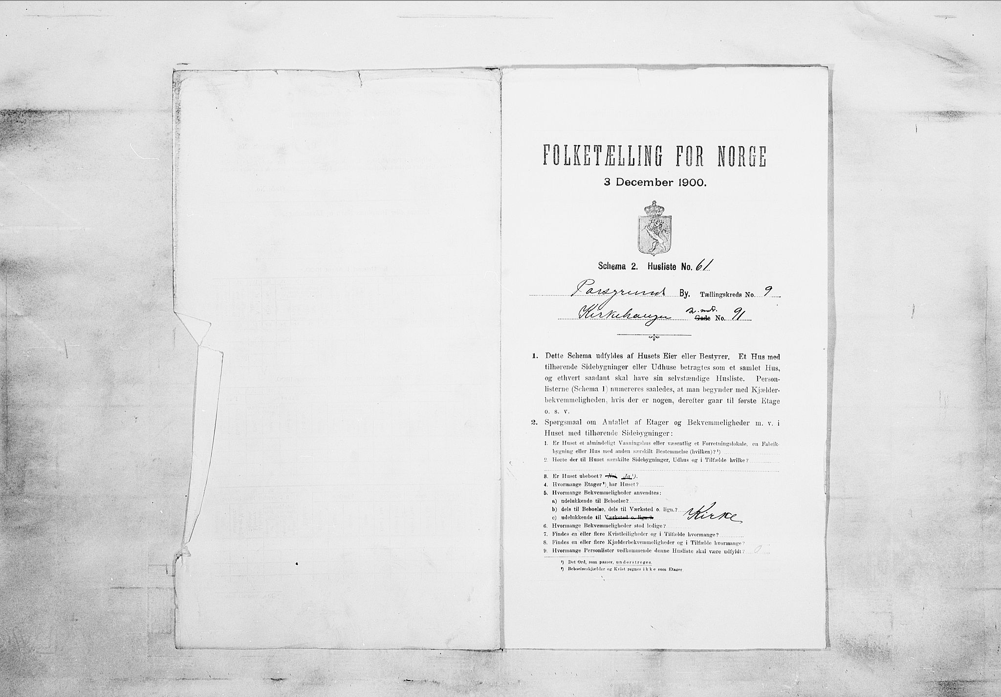 SAKO, 1900 census for Porsgrunn, 1900, p. 1672