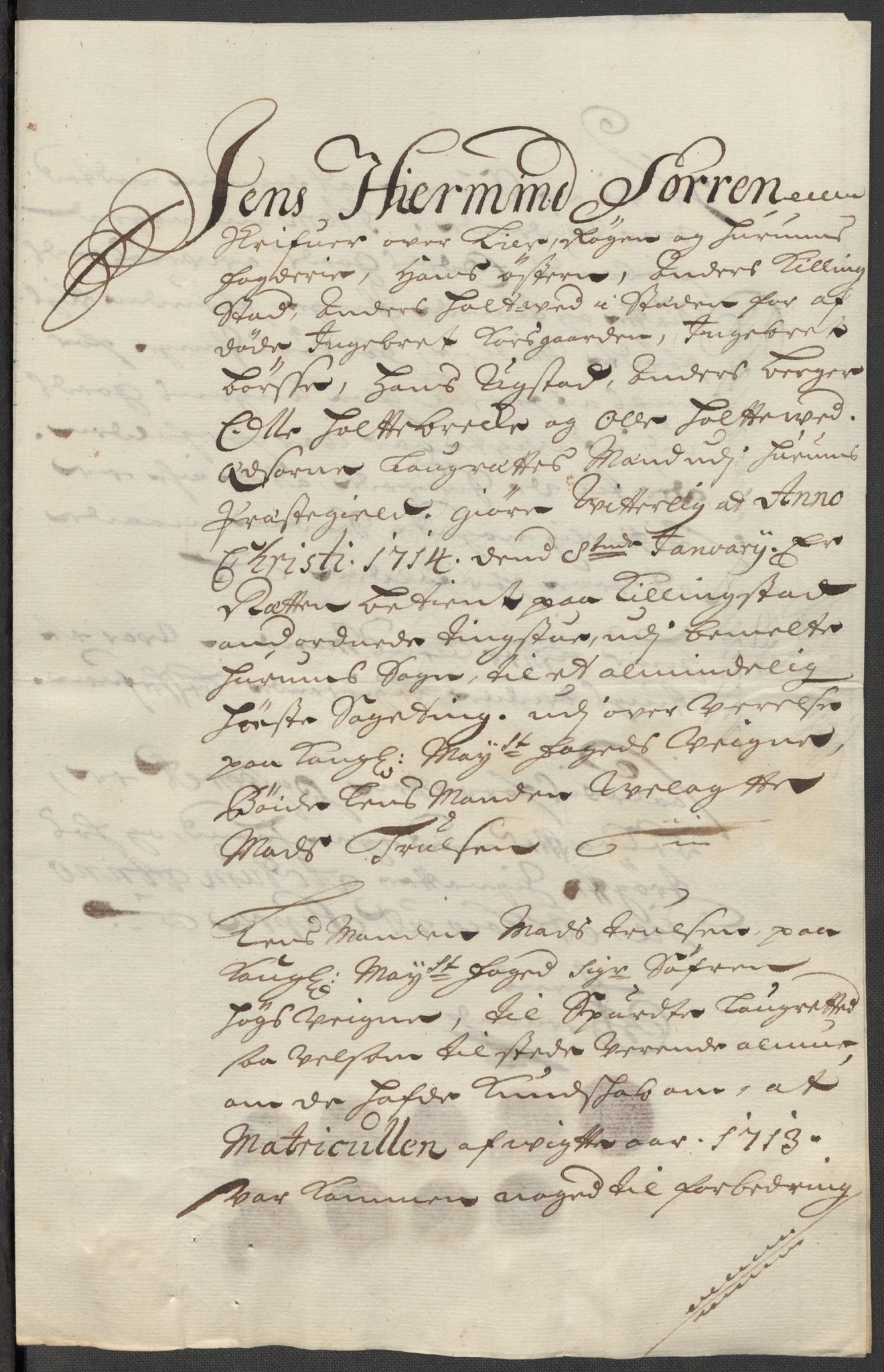 Rentekammeret inntil 1814, Reviderte regnskaper, Fogderegnskap, AV/RA-EA-4092/R31/L1708: Fogderegnskap Hurum, Røyken, Eiker, Lier og Buskerud, 1713, p. 347