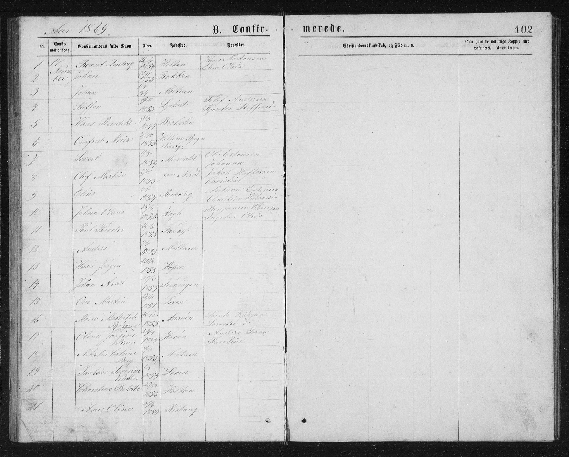 Ministerialprotokoller, klokkerbøker og fødselsregistre - Sør-Trøndelag, AV/SAT-A-1456/662/L0756: Parish register (copy) no. 662C01, 1869-1891, p. 102