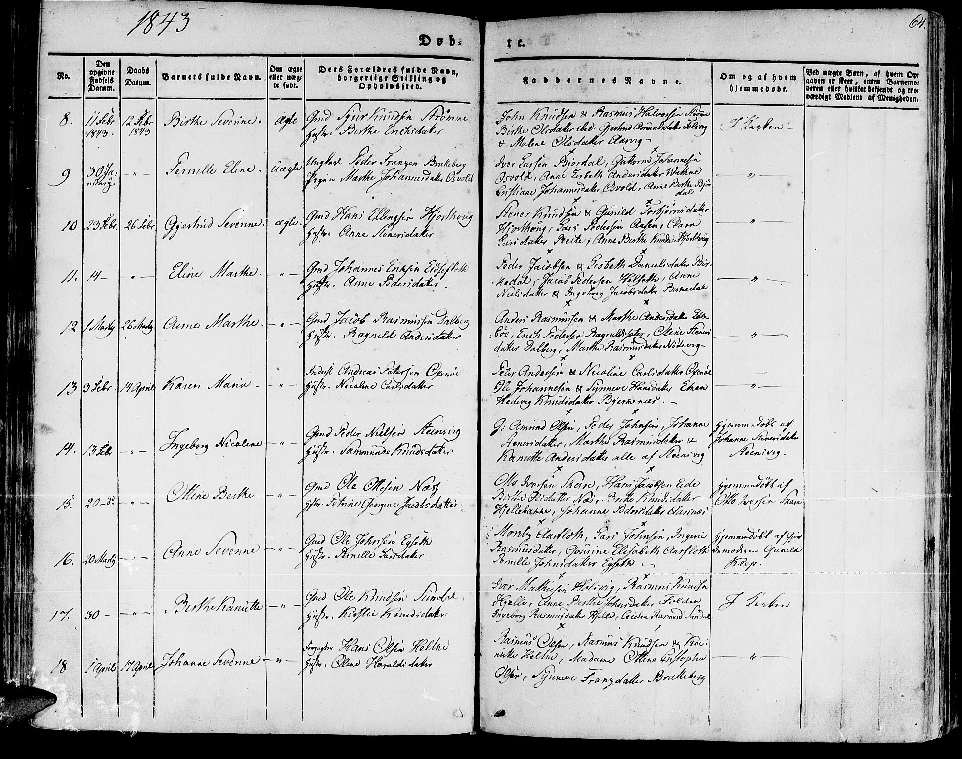 Ministerialprotokoller, klokkerbøker og fødselsregistre - Møre og Romsdal, AV/SAT-A-1454/511/L0139: Parish register (official) no. 511A06, 1831-1850, p. 64