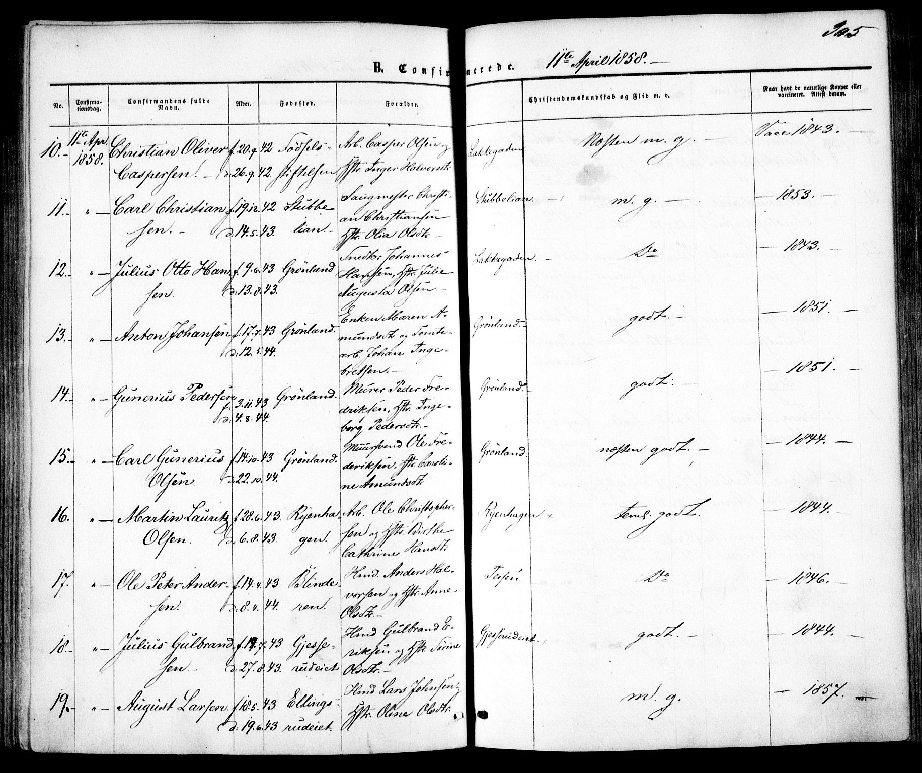 Vestre Aker prestekontor Kirkebøker, AV/SAO-A-10025/F/Fa/L0004: Parish register (official) no. 4, 1857-1877, p. 305