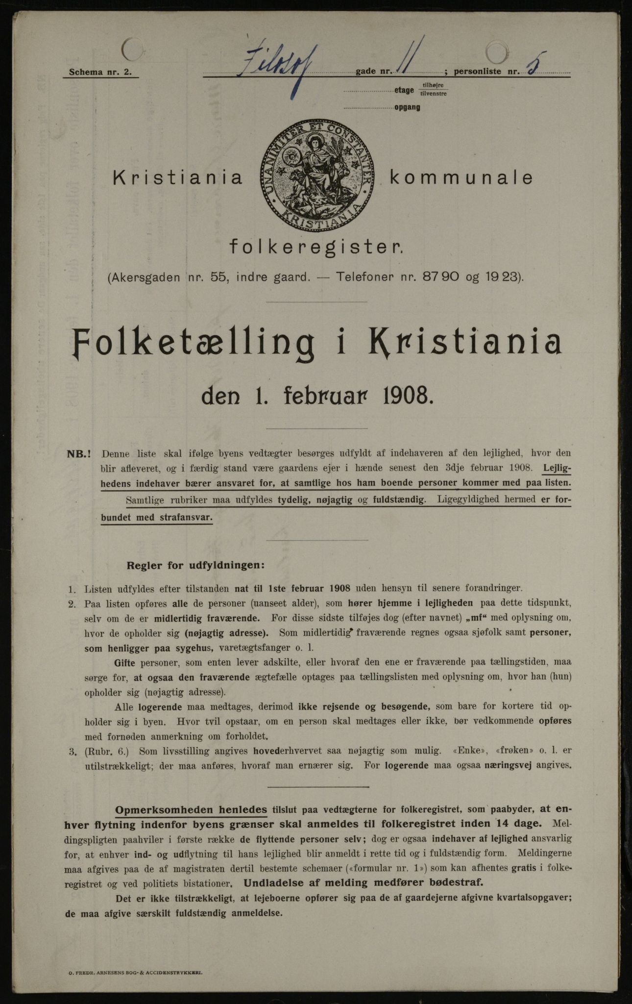 OBA, Municipal Census 1908 for Kristiania, 1908, p. 21948