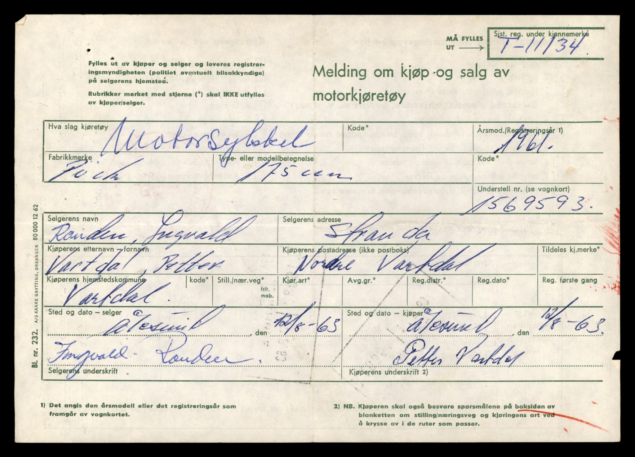 Møre og Romsdal vegkontor - Ålesund trafikkstasjon, AV/SAT-A-4099/F/Fe/L0026: Registreringskort for kjøretøy T 11046 - T 11160, 1927-1998, p. 2577