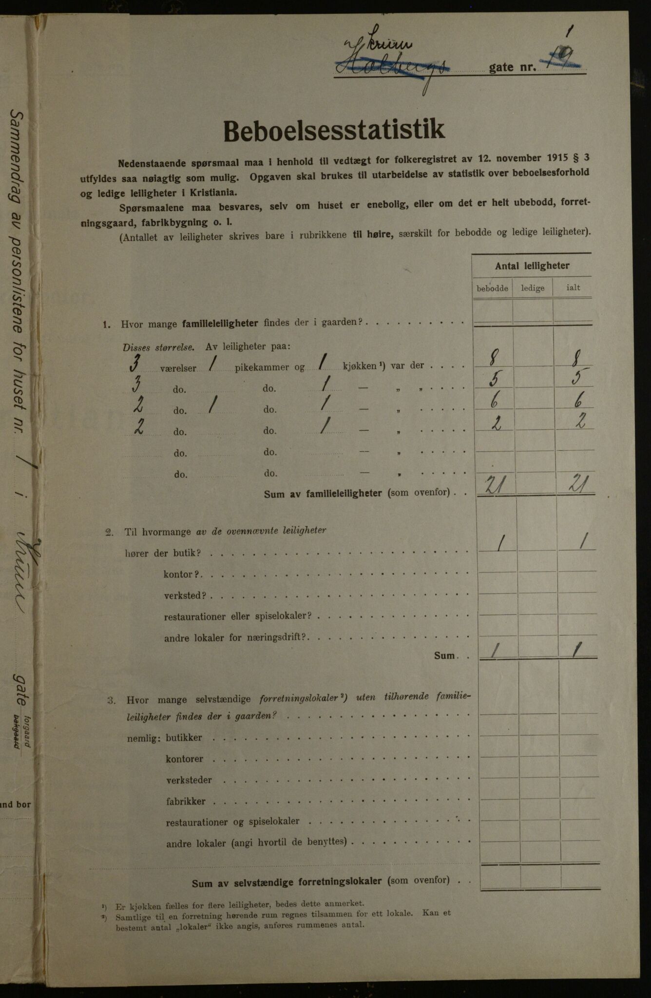 OBA, Municipal Census 1923 for Kristiania, 1923, p. 61278