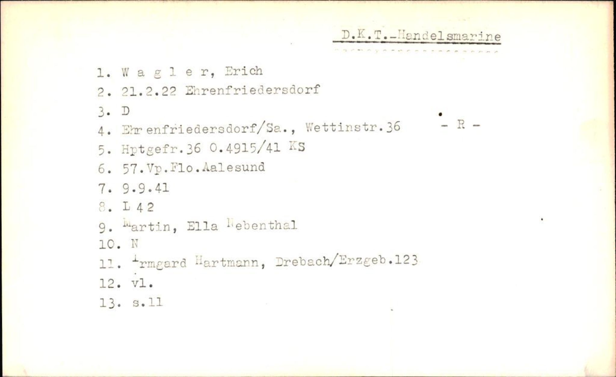 Hjemsendte tyskere , RA/RAFA-6487/D/Da/L0005: Seibert-Zychlinzki, 1945-1947, p. 593