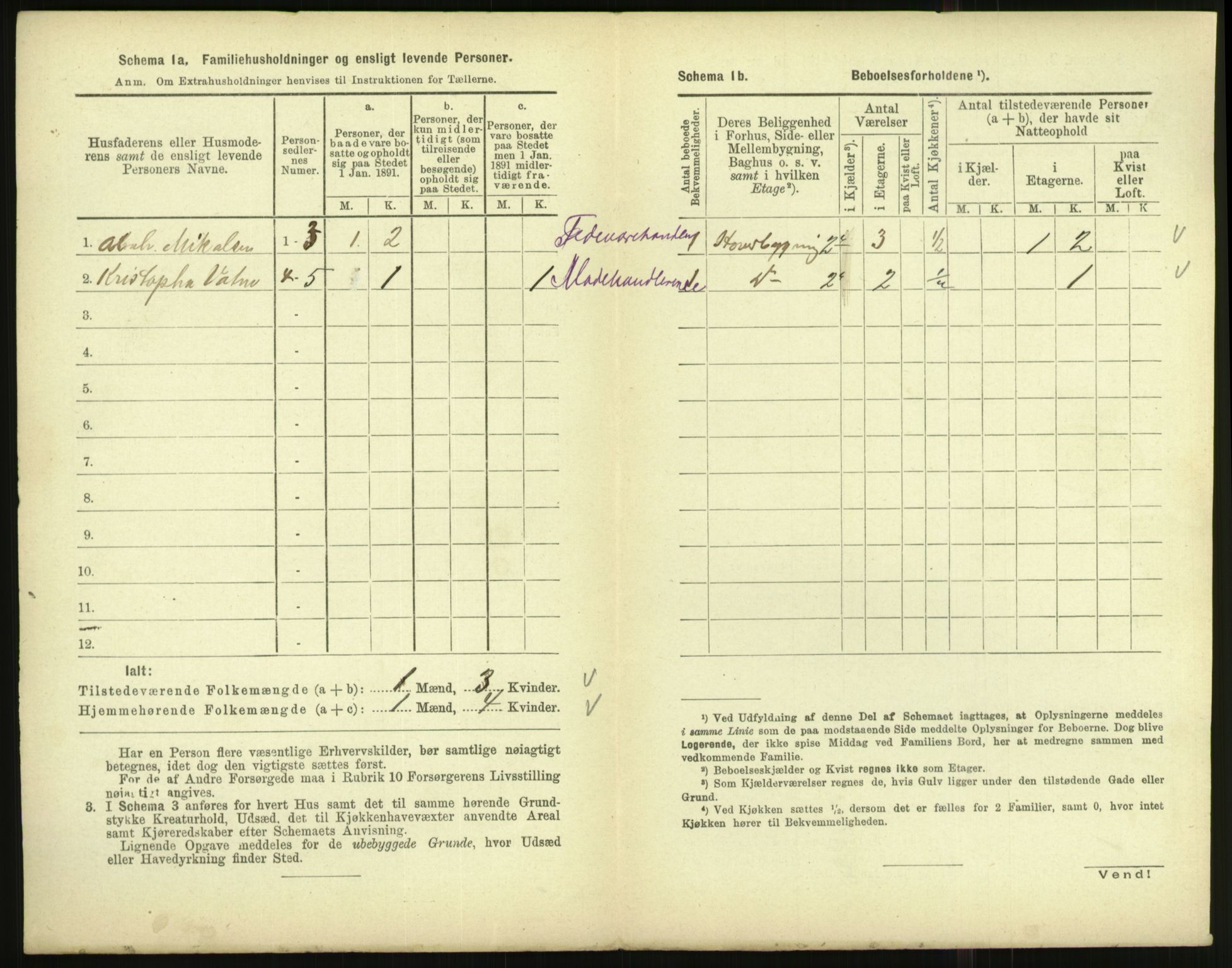 RA, 1891 census for 1003 Farsund, 1891, p. 119