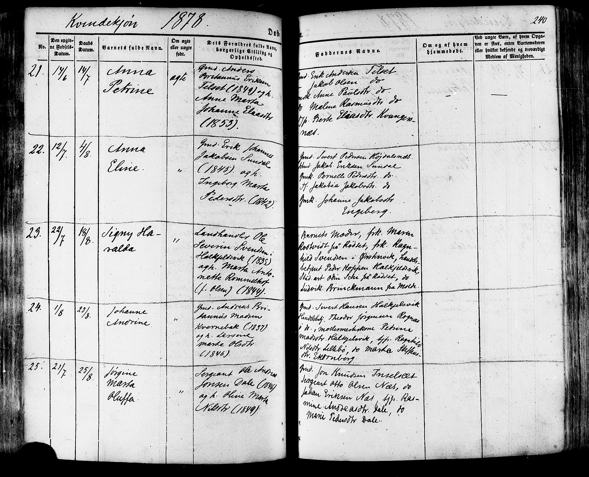 Ministerialprotokoller, klokkerbøker og fødselsregistre - Møre og Romsdal, SAT/A-1454/511/L0140: Parish register (official) no. 511A07, 1851-1878, p. 240
