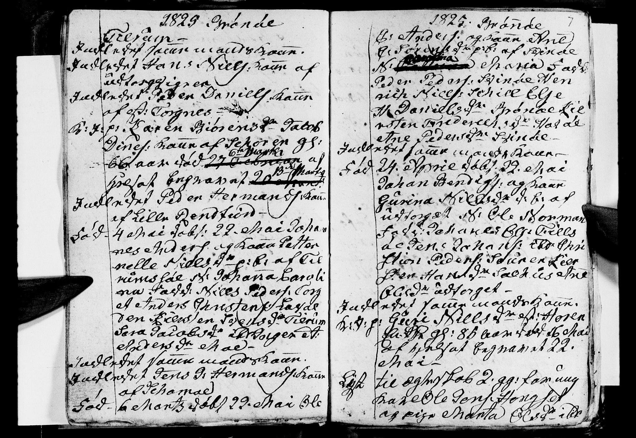 Ministerialprotokoller, klokkerbøker og fødselsregistre - Nordland, AV/SAT-A-1459/813/L0210: Parish register (copy) no. 813C02, 1825-1836, p. 7