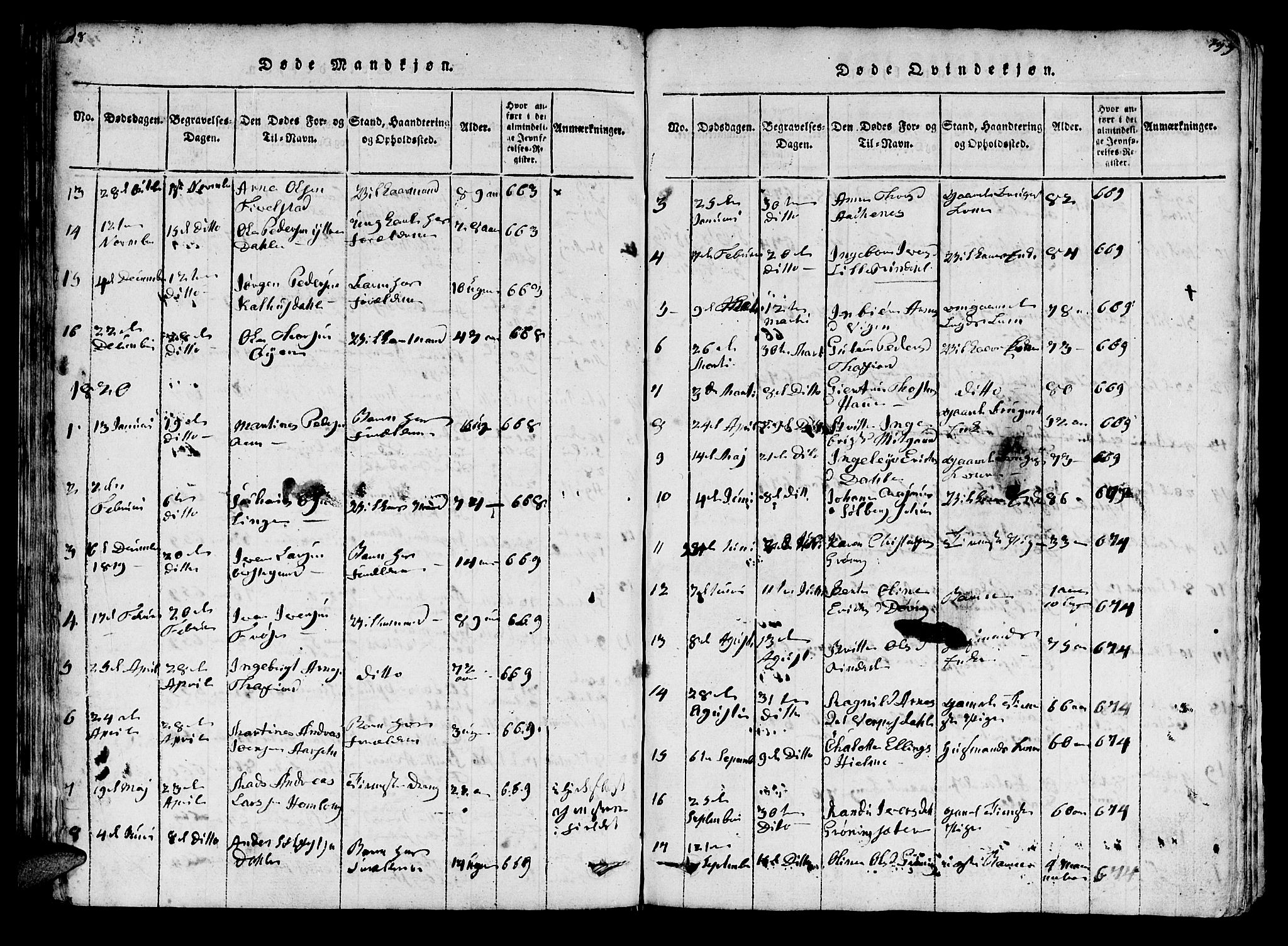 Ministerialprotokoller, klokkerbøker og fødselsregistre - Møre og Romsdal, SAT/A-1454/519/L0246: Parish register (official) no. 519A05, 1817-1834, p. 198-199