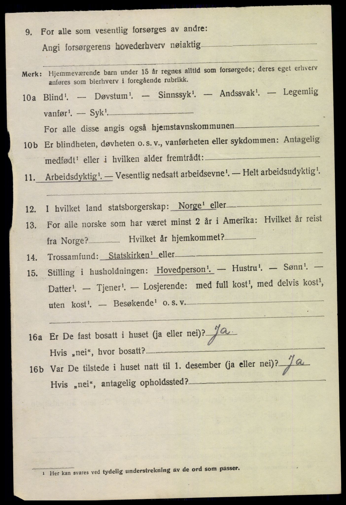 SAK, 1920 census for Stokken, 1920, p. 573