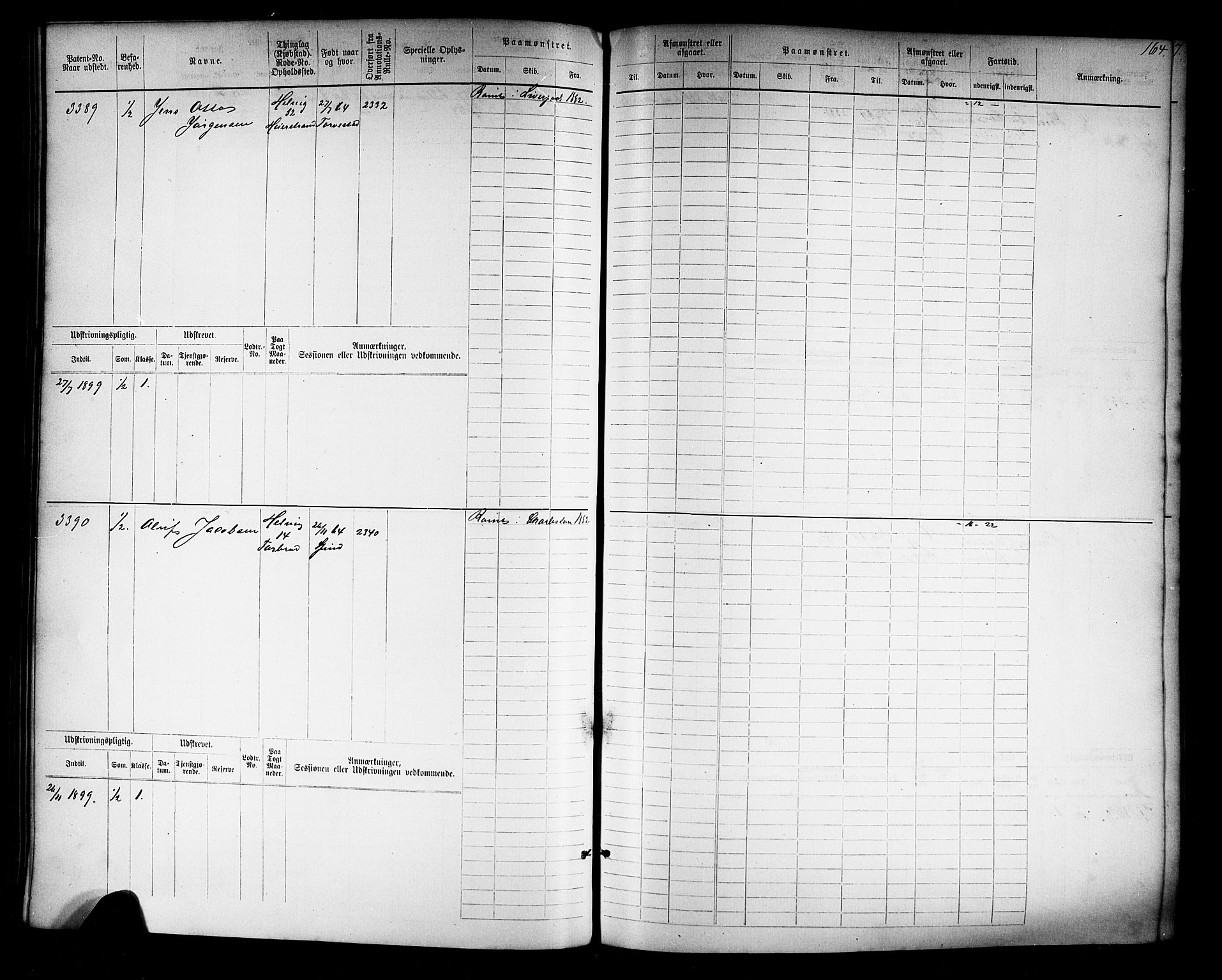 Farsund mønstringskrets, AV/SAK-2031-0017/F/Fb/L0019: Hovedrulle nr 3067-3832, Z-11, 1882-1922, p. 168