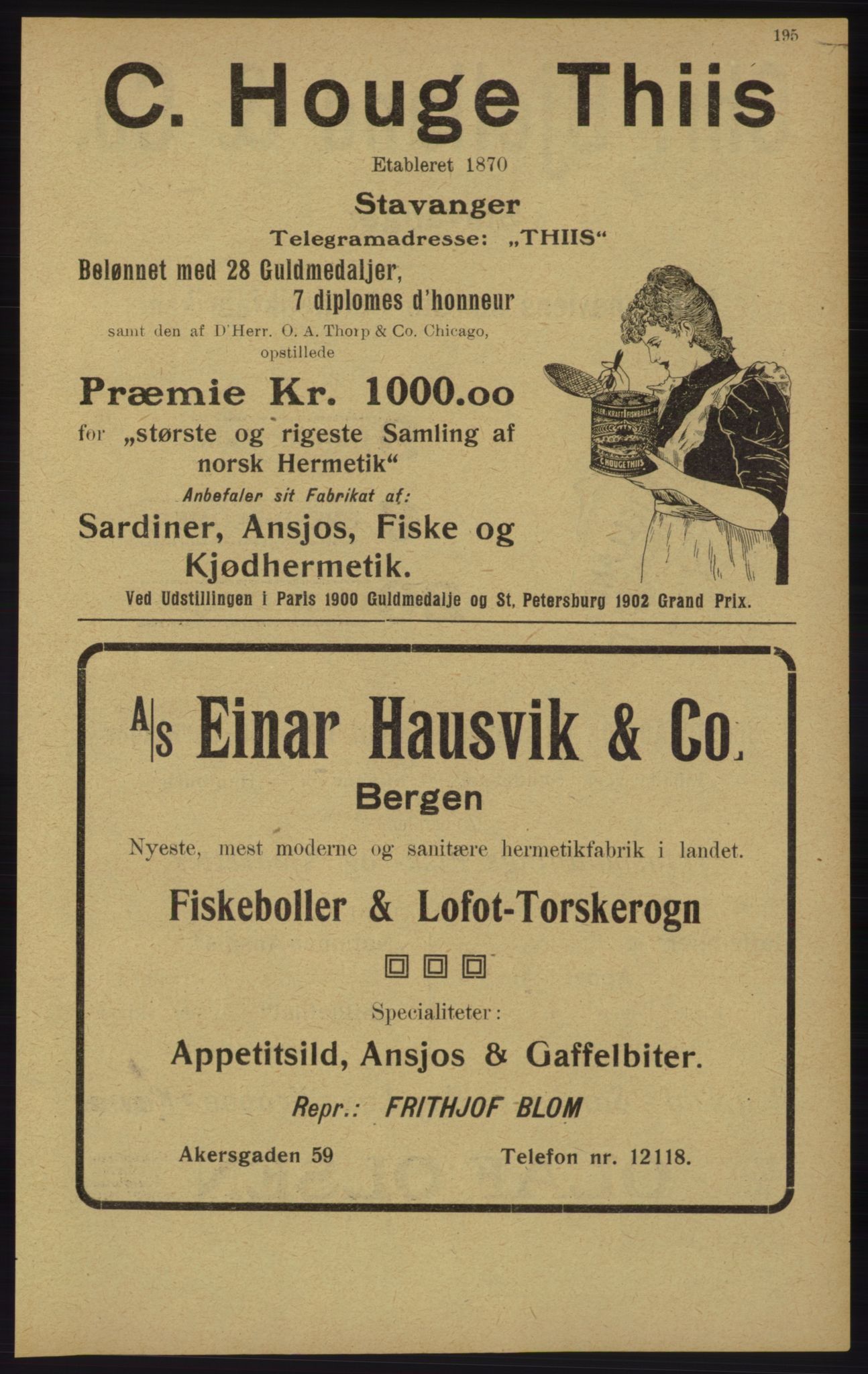 Kristiania/Oslo adressebok, PUBL/-, 1913, p. 205