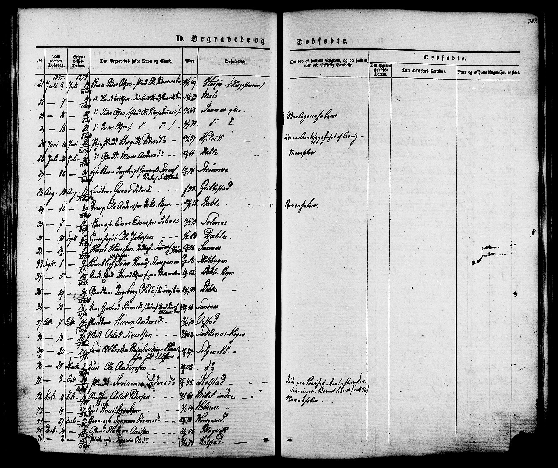 Ministerialprotokoller, klokkerbøker og fødselsregistre - Møre og Romsdal, AV/SAT-A-1454/547/L0603: Parish register (official) no. 547A05, 1846-1877, p. 351