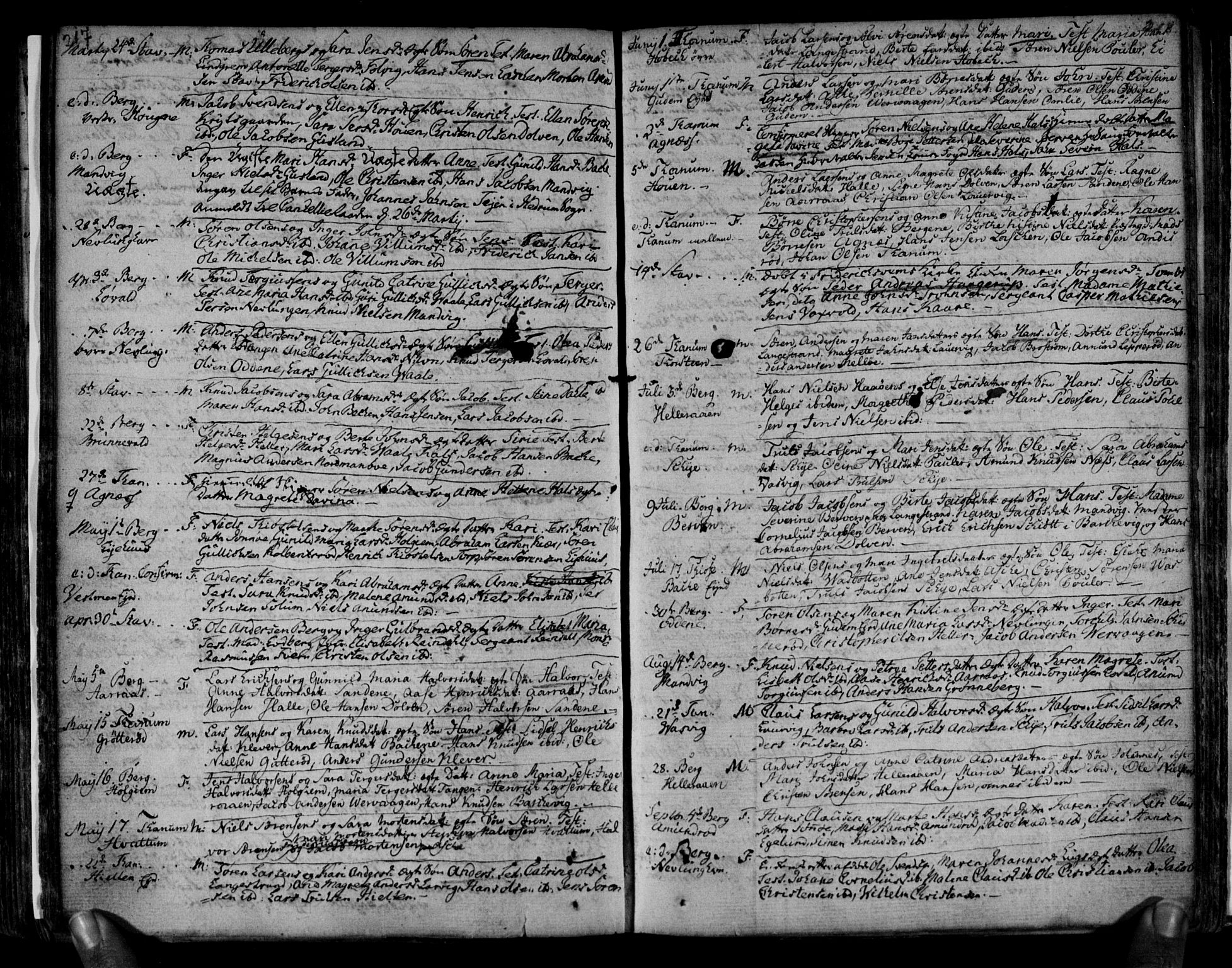 Brunlanes kirkebøker, AV/SAKO-A-342/F/Fa/L0001: Parish register (official) no. I 1, 1766-1801, p. 217-218