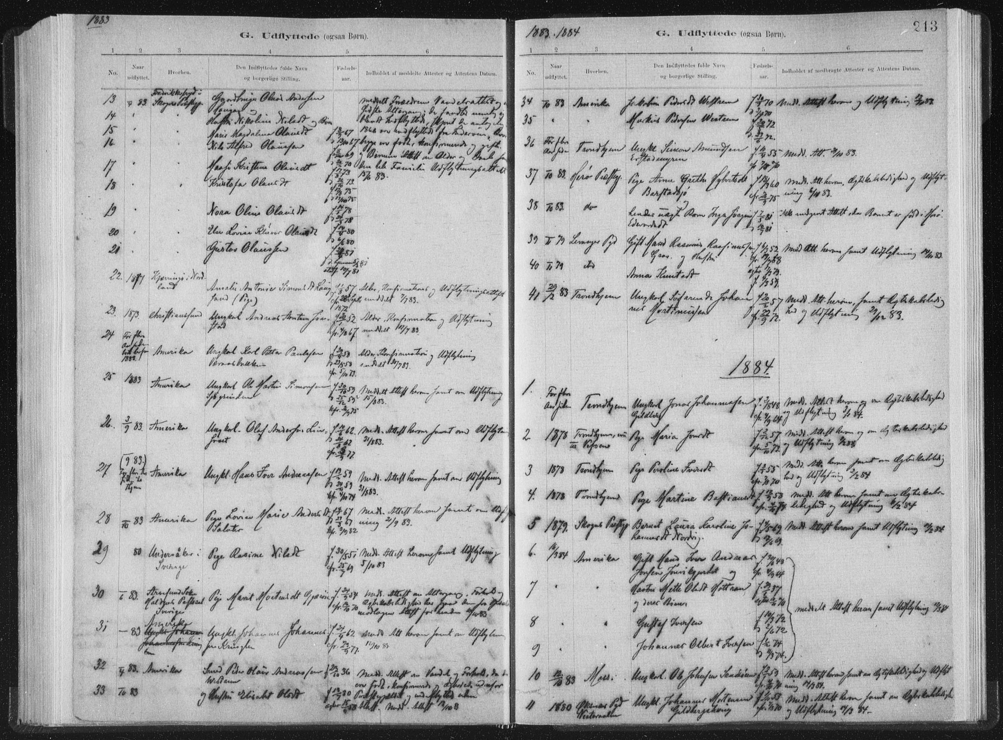 Ministerialprotokoller, klokkerbøker og fødselsregistre - Nord-Trøndelag, SAT/A-1458/722/L0220: Parish register (official) no. 722A07, 1881-1908, p. 213