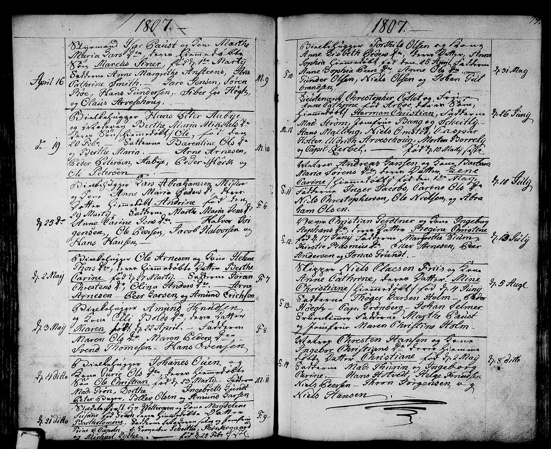 Strømsø kirkebøker, SAKO/A-246/F/Fa/L0010: Parish register (official) no. I 10, 1792-1822, p. 79