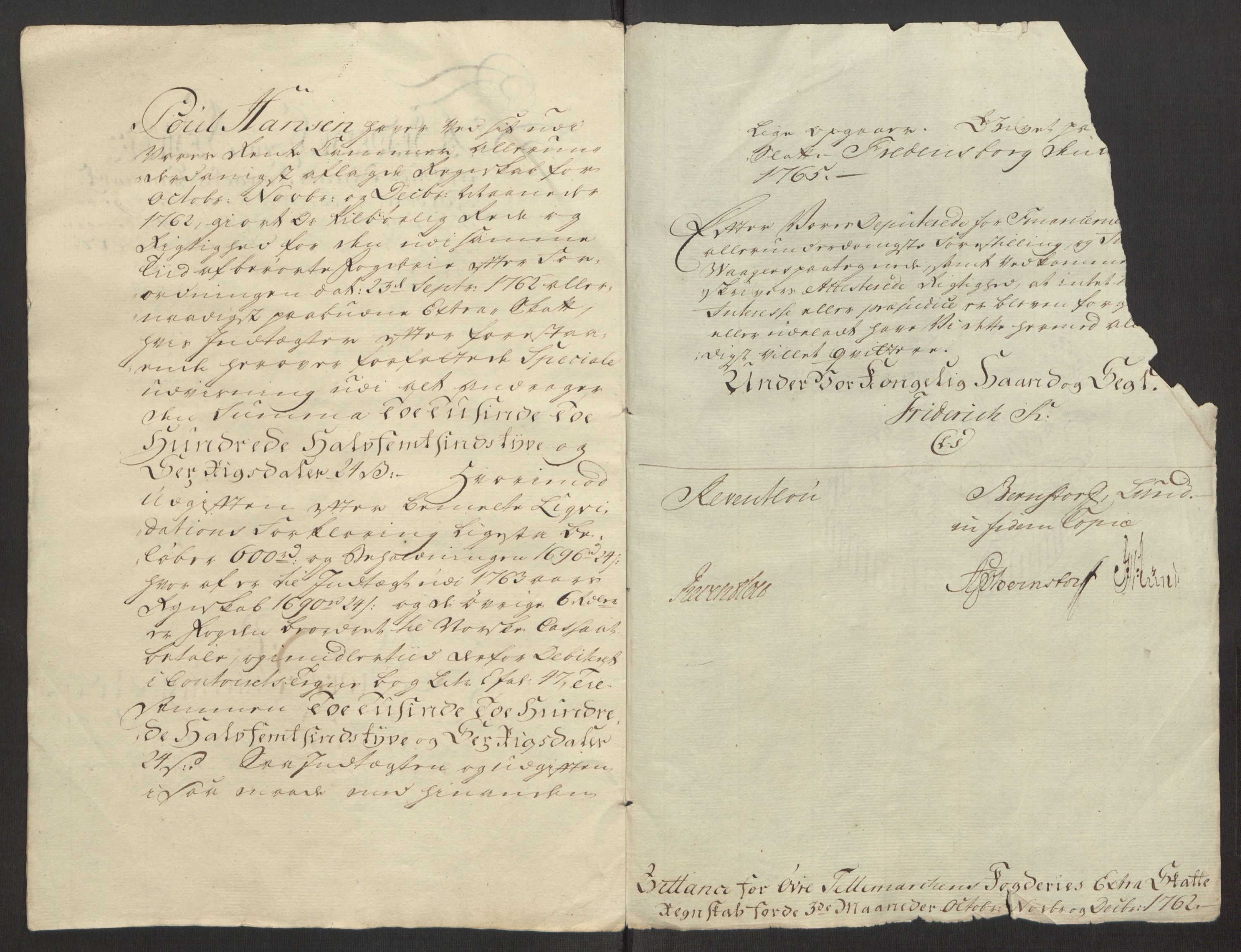 Rentekammeret inntil 1814, Reviderte regnskaper, Fogderegnskap, AV/RA-EA-4092/R38/L2293: Ekstraskatten Øvre Telemark, 1762-1770, p. 13