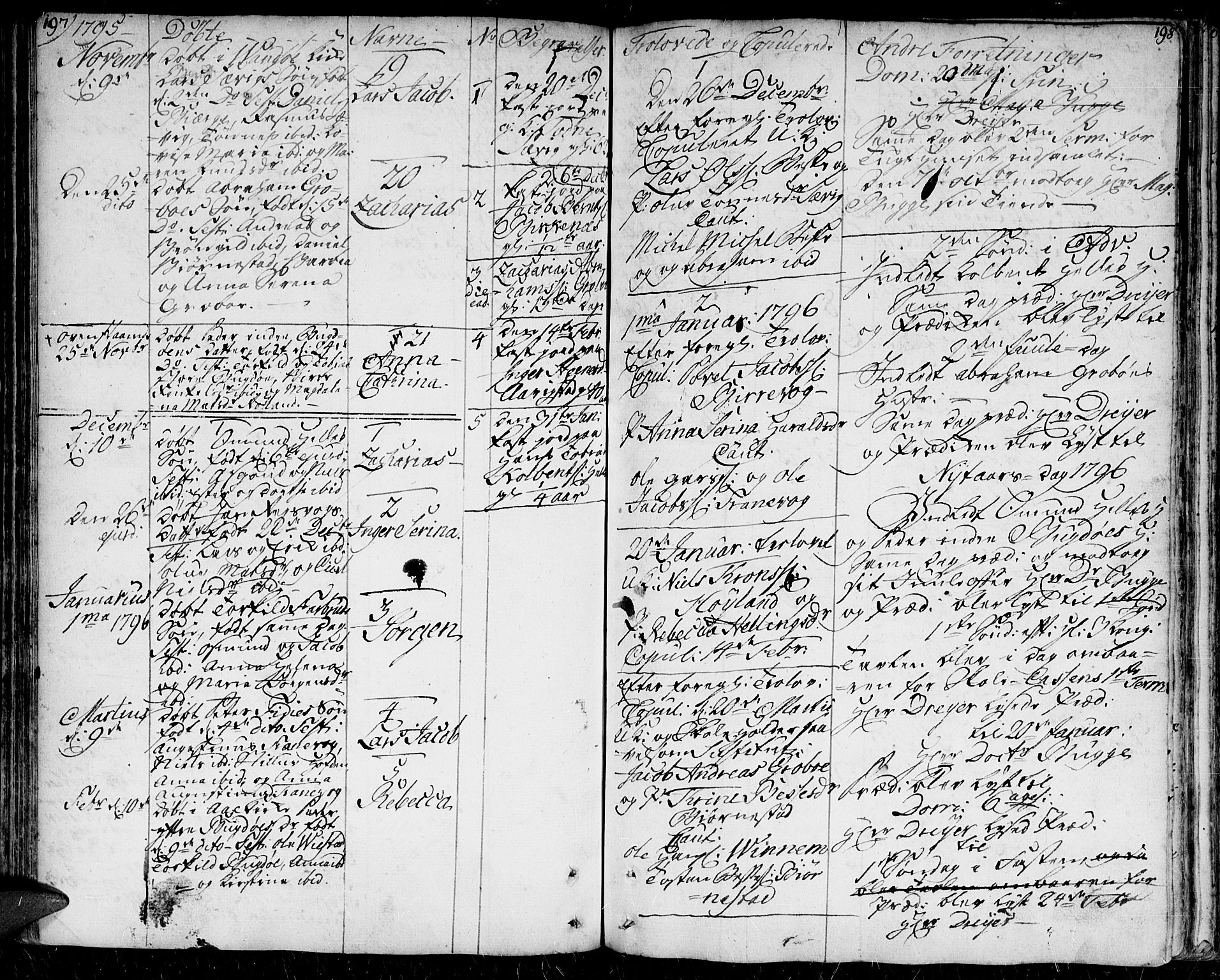 Herad sokneprestkontor, SAK/1111-0018/F/Fa/Faa/L0001: Parish register (official) no. A 1 /2, 1768-1797, p. 197-198