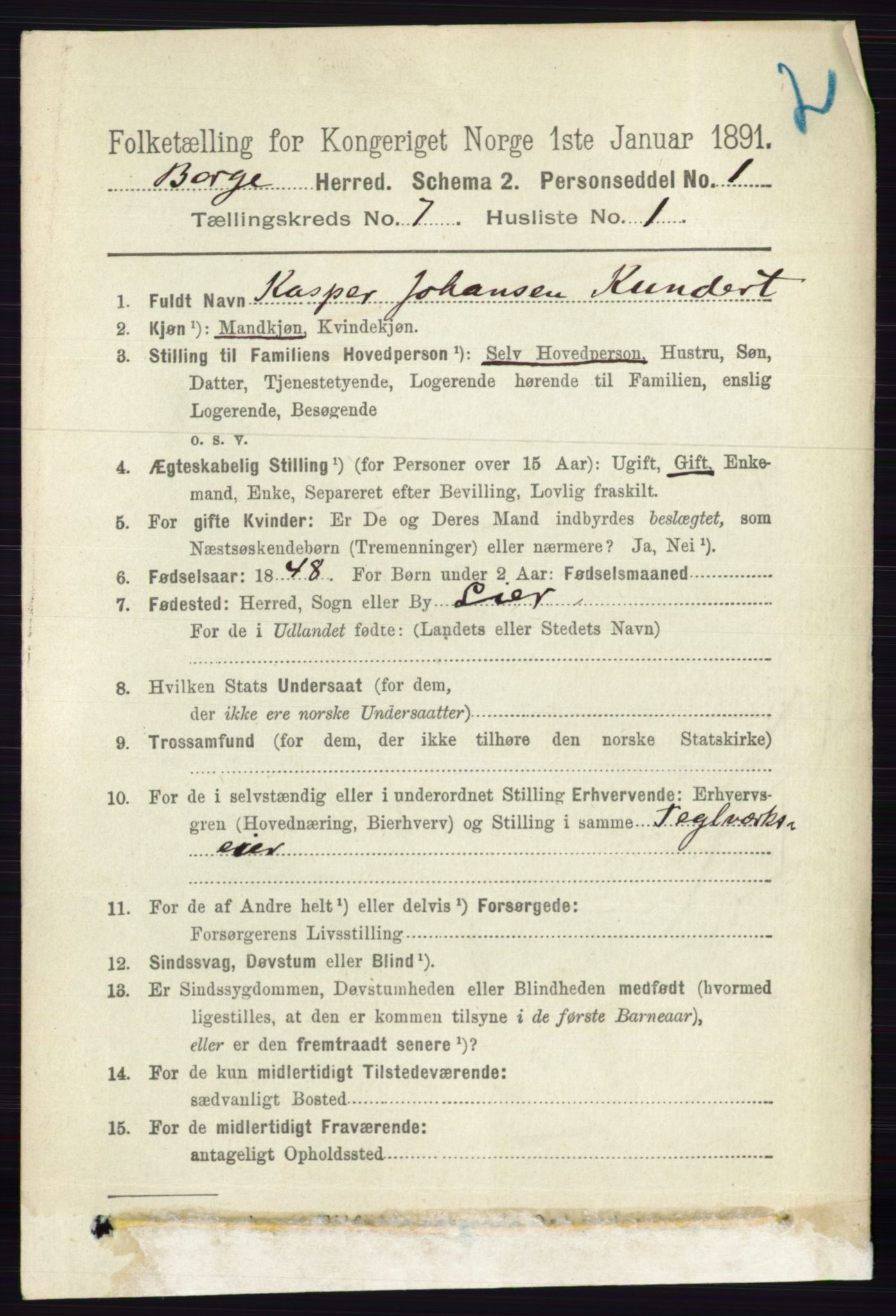 RA, 1891 census for 0113 Borge, 1891, p. 4011