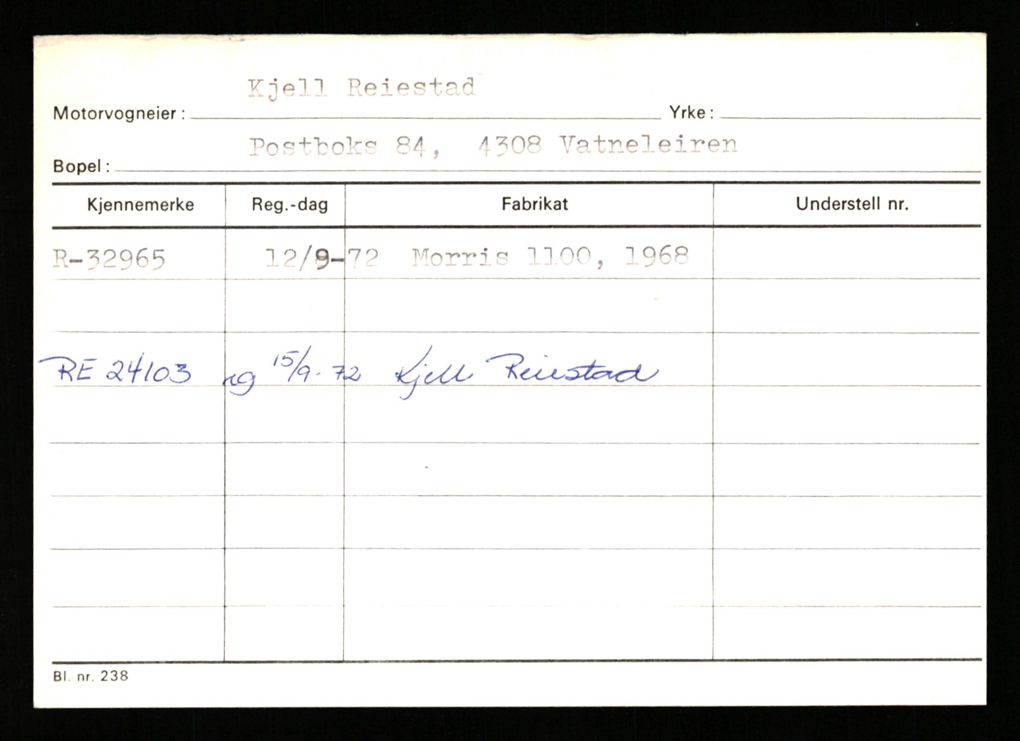 Stavanger trafikkstasjon, AV/SAST-A-101942/0/G/L0005: Registreringsnummer: 23000 - 34245, 1930-1971, p. 3088