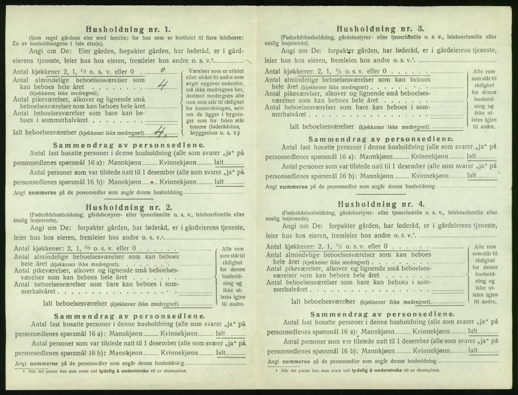 SAK, 1920 census for Gjerstad, 1920, p. 924