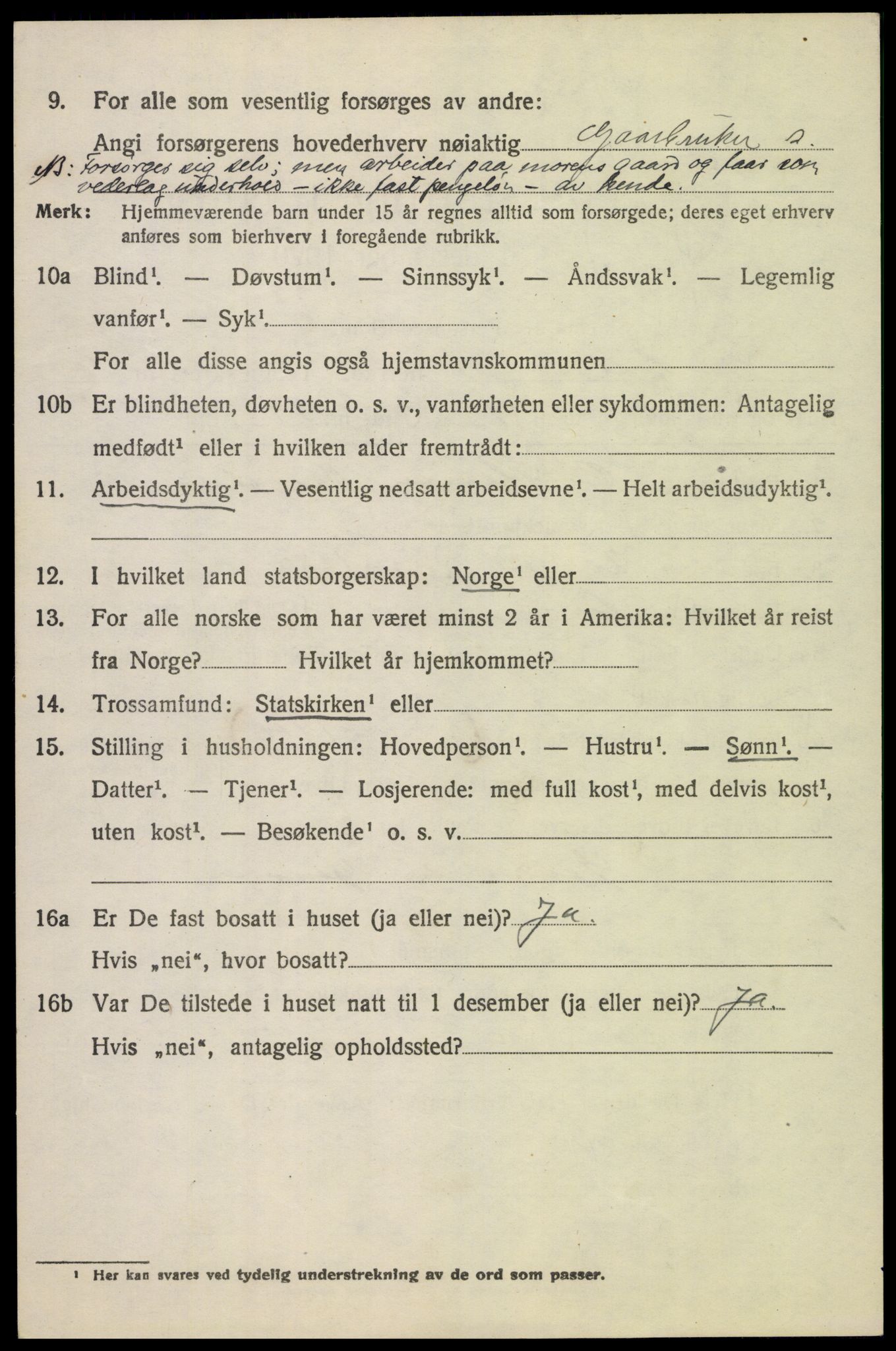 SAH, 1920 census for Biri, 1920, p. 3202