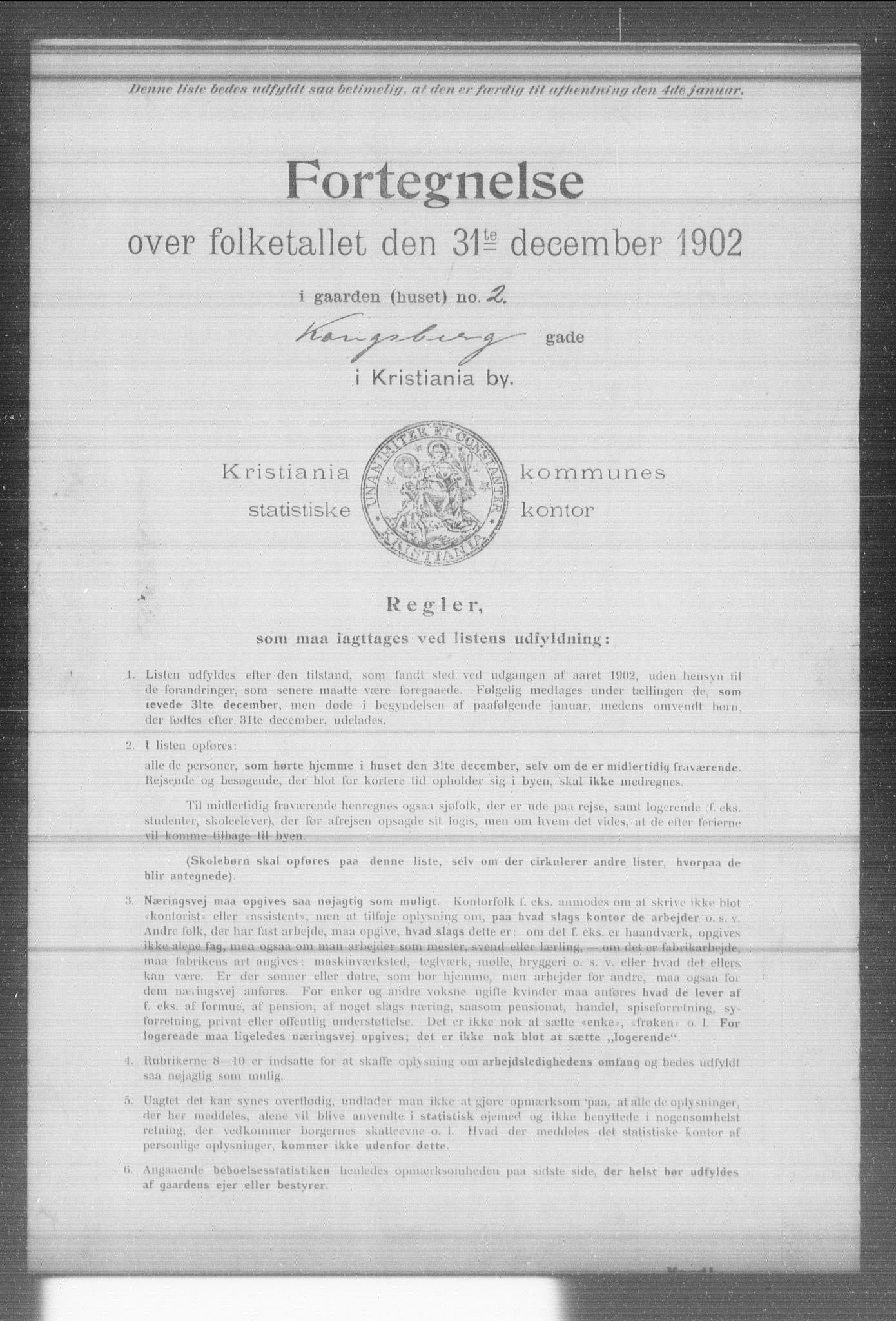 OBA, Municipal Census 1902 for Kristiania, 1902, p. 10025