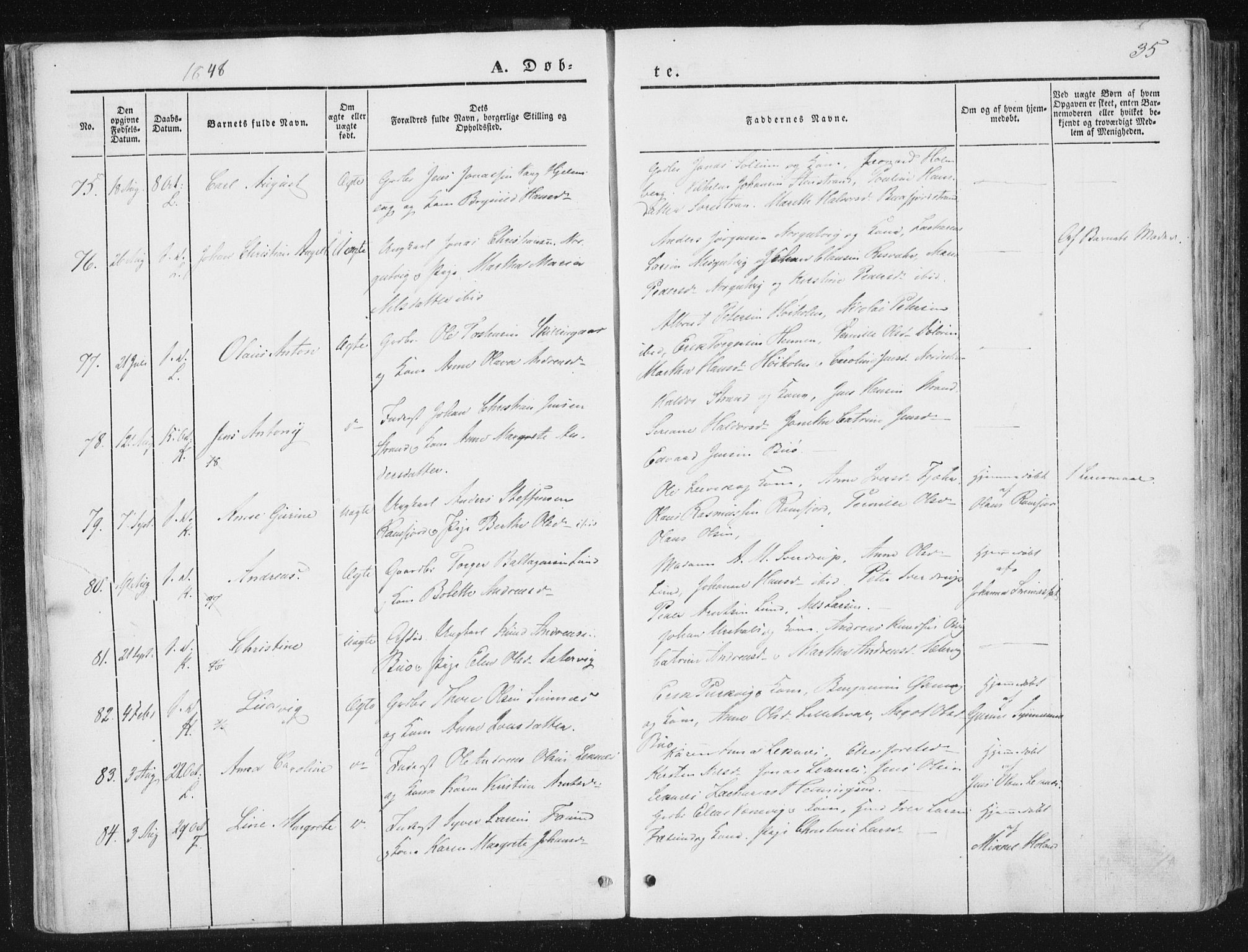 Ministerialprotokoller, klokkerbøker og fødselsregistre - Nord-Trøndelag, AV/SAT-A-1458/780/L0640: Parish register (official) no. 780A05, 1845-1856, p. 35