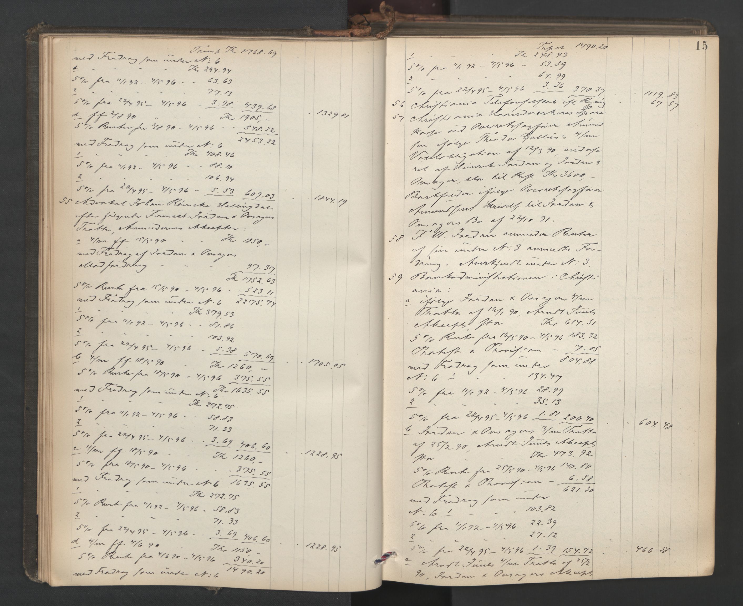 Oslo skifterett, AV/SAO-A-10383/H/Hd/Hda/L0017: Skifteutlodningsprotokoll, 1896-1897, p. 14b-15a