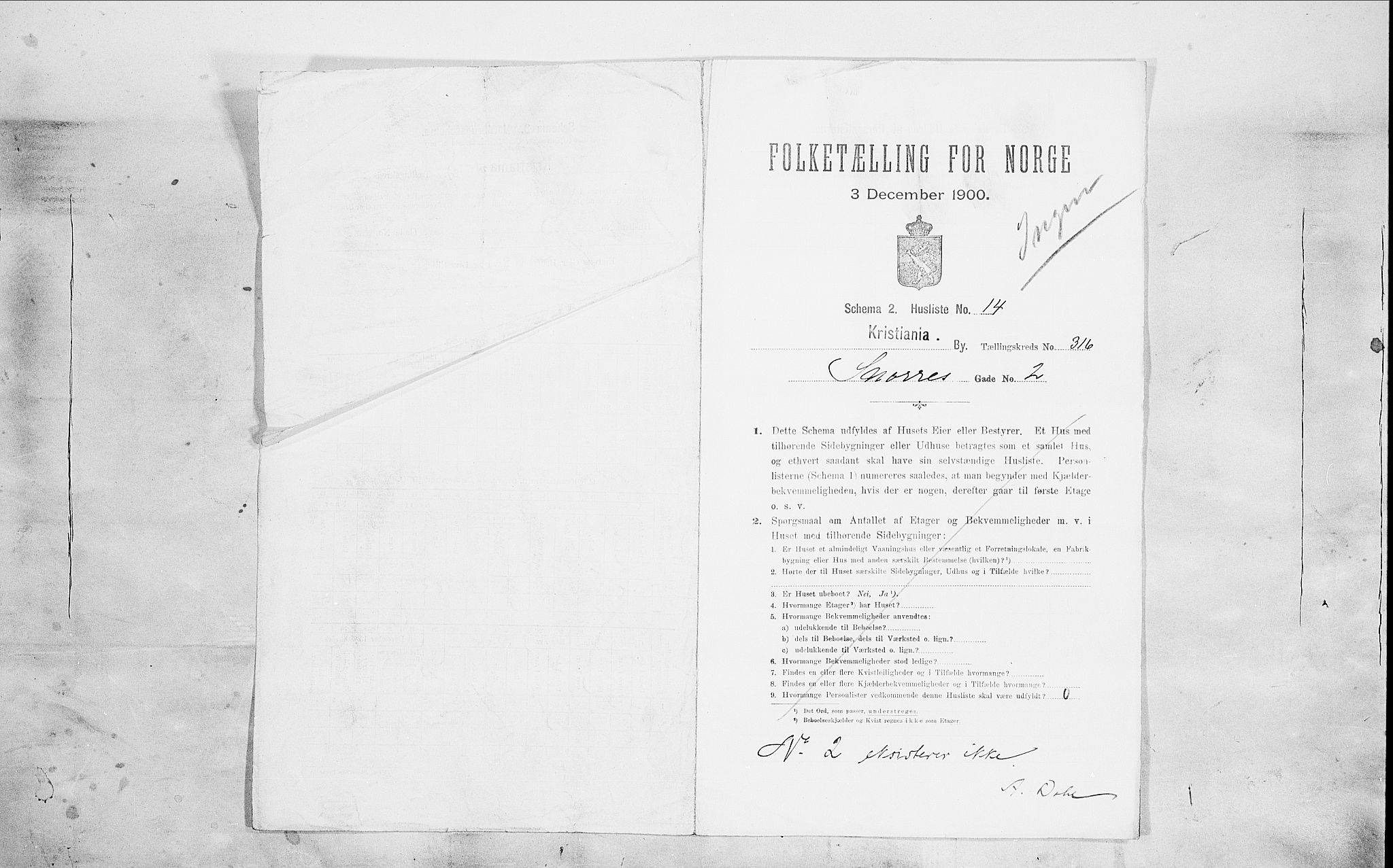 SAO, 1900 census for Kristiania, 1900, p. 87261