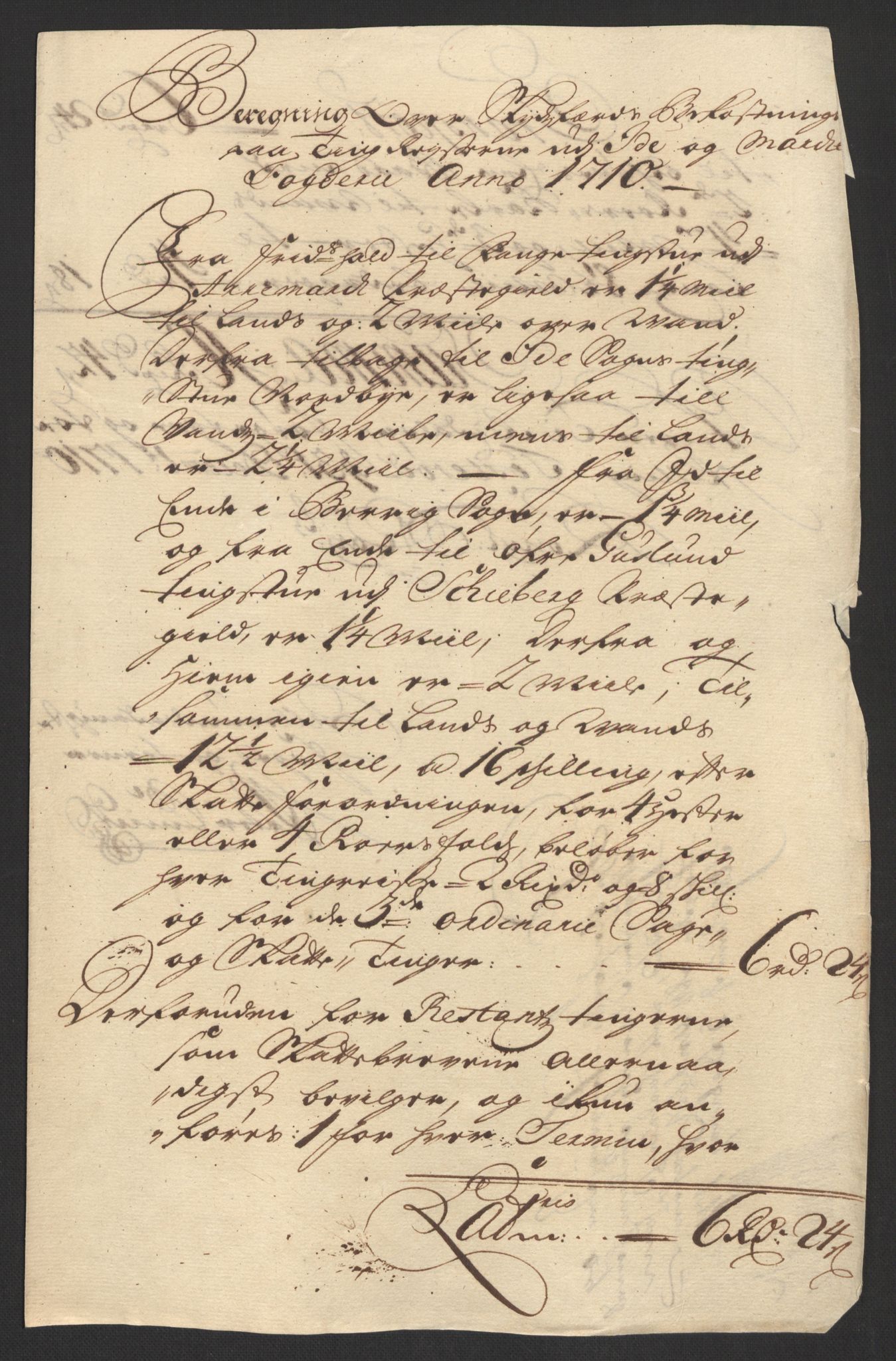 Rentekammeret inntil 1814, Reviderte regnskaper, Fogderegnskap, AV/RA-EA-4092/R01/L0019: Fogderegnskap Idd og Marker, 1710, p. 132