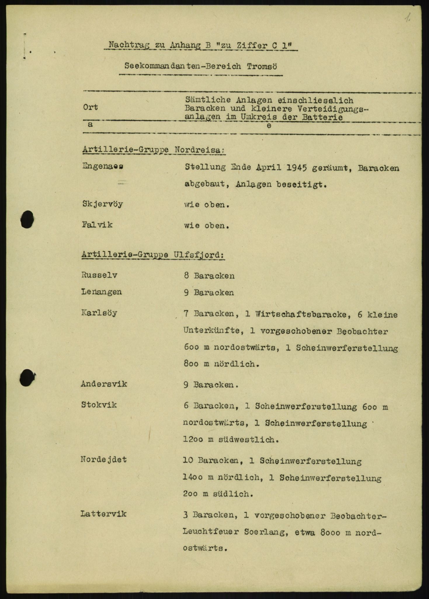 Forsvaret, Generalinspektør og sjefen for Kystartilleriet, AV/RA-RAFA-2045/F/Fa/L0016: Tyske oversiktskarter over festningsanlegg, 1940-1945, p. 11