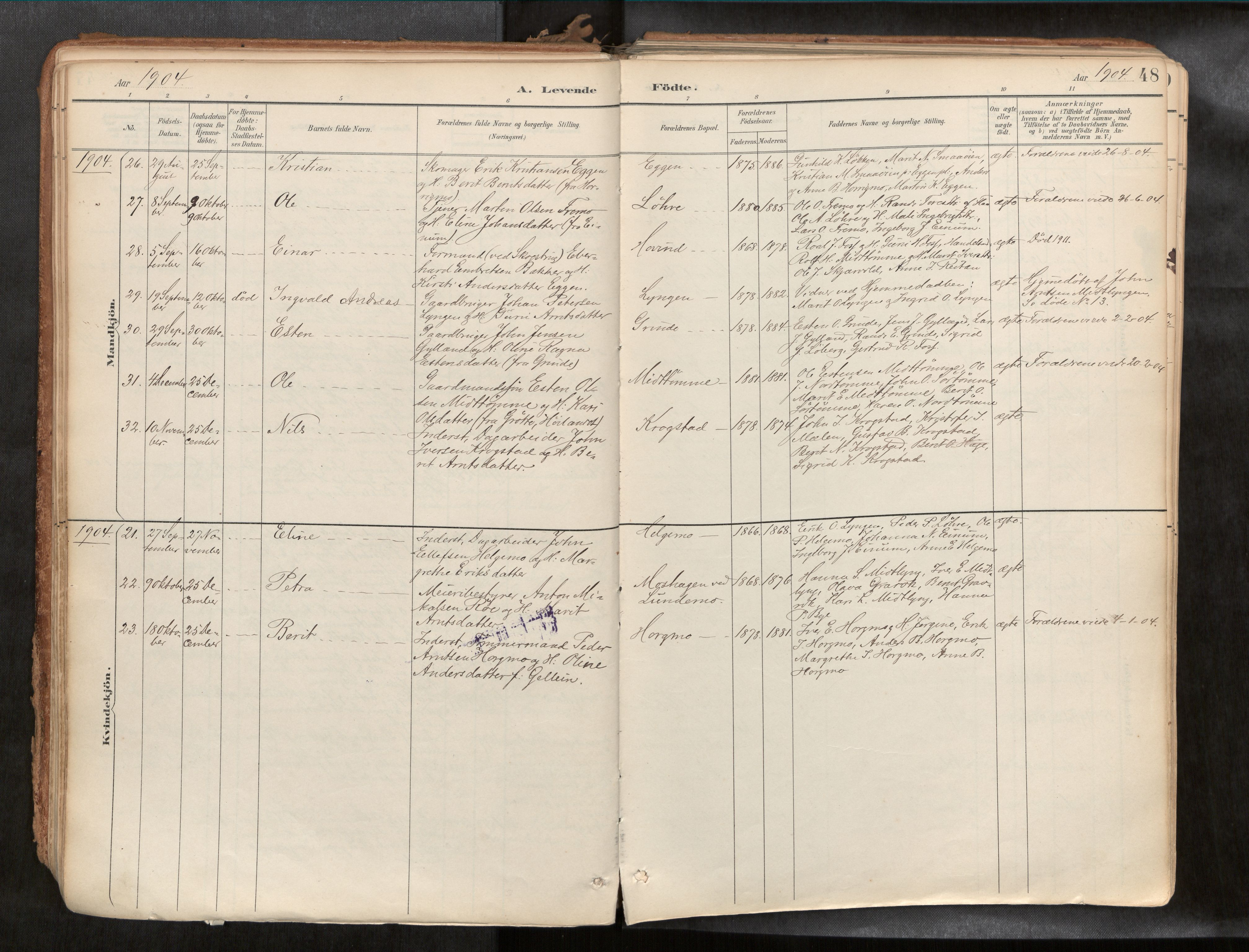 Ministerialprotokoller, klokkerbøker og fødselsregistre - Sør-Trøndelag, SAT/A-1456/692/L1105b: Parish register (official) no. 692A06, 1891-1934, p. 48