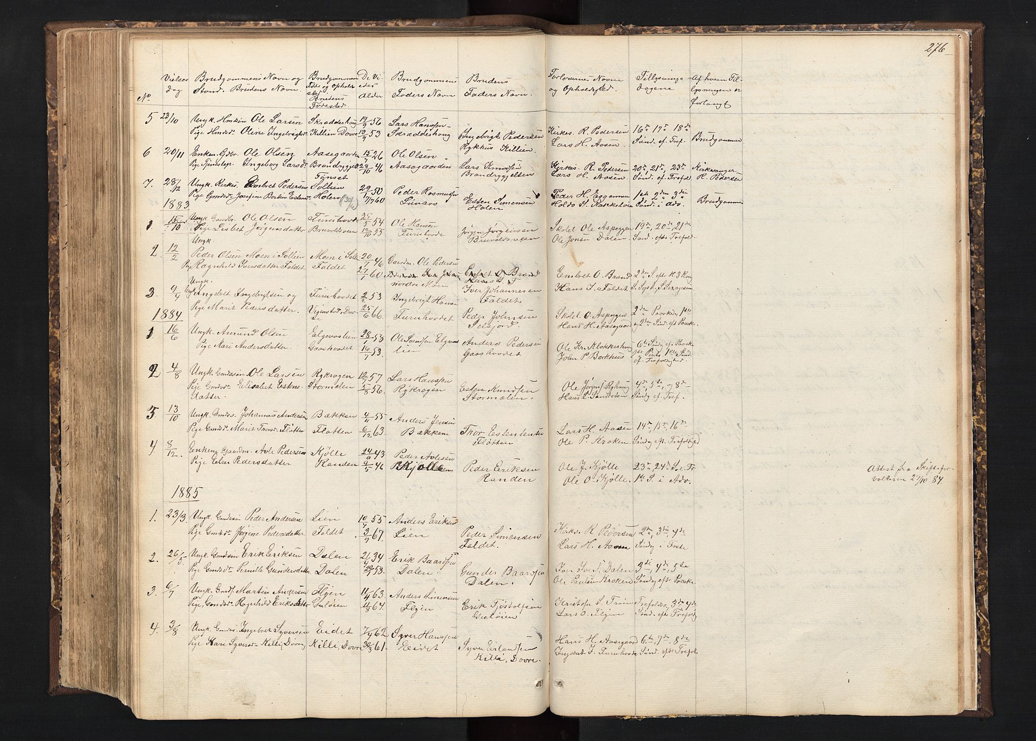 Alvdal prestekontor, SAH/PREST-060/H/Ha/Hab/L0001: Parish register (copy) no. 1, 1857-1893, p. 276