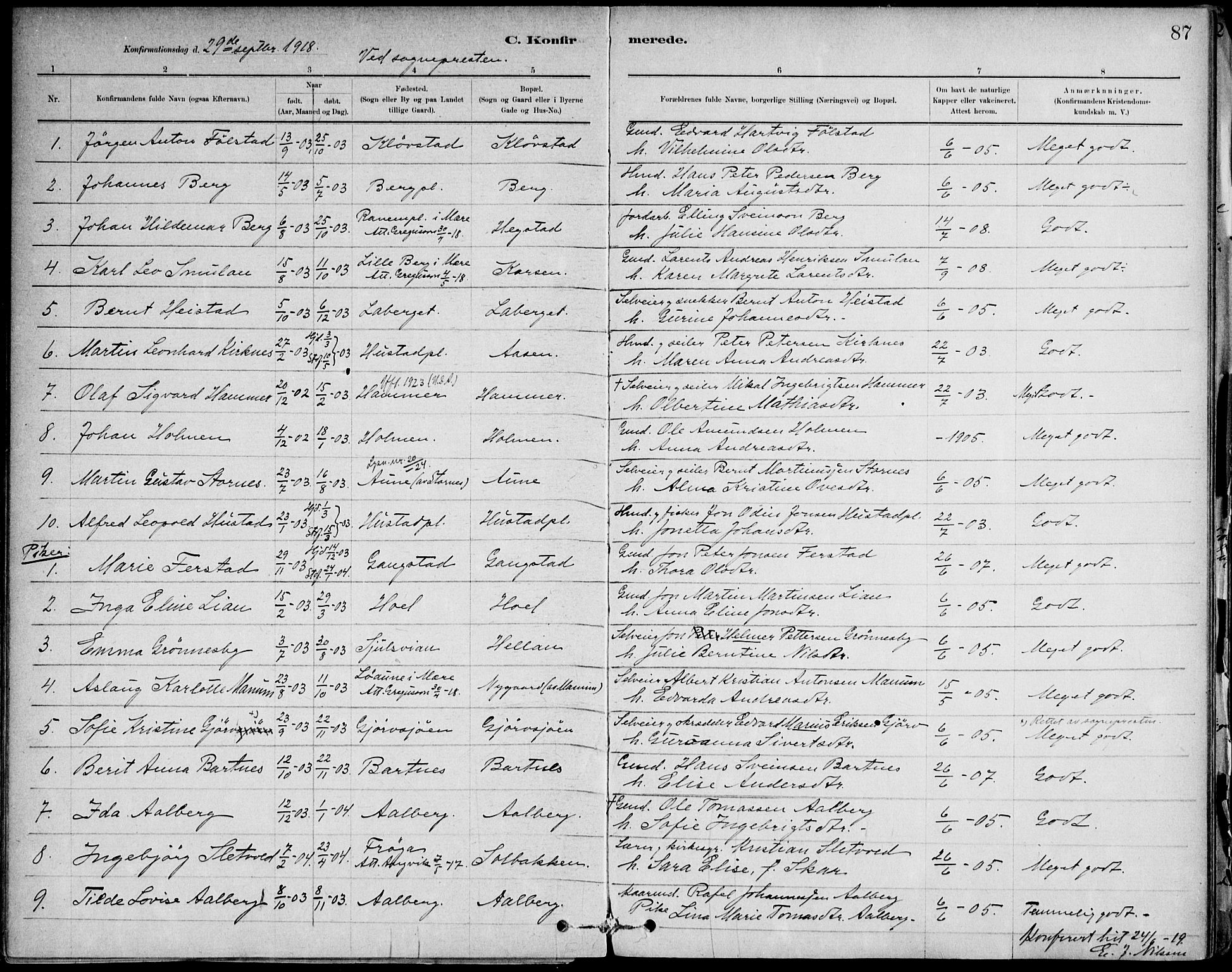 Ministerialprotokoller, klokkerbøker og fødselsregistre - Nord-Trøndelag, SAT/A-1458/732/L0316: Parish register (official) no. 732A01, 1879-1921, p. 87