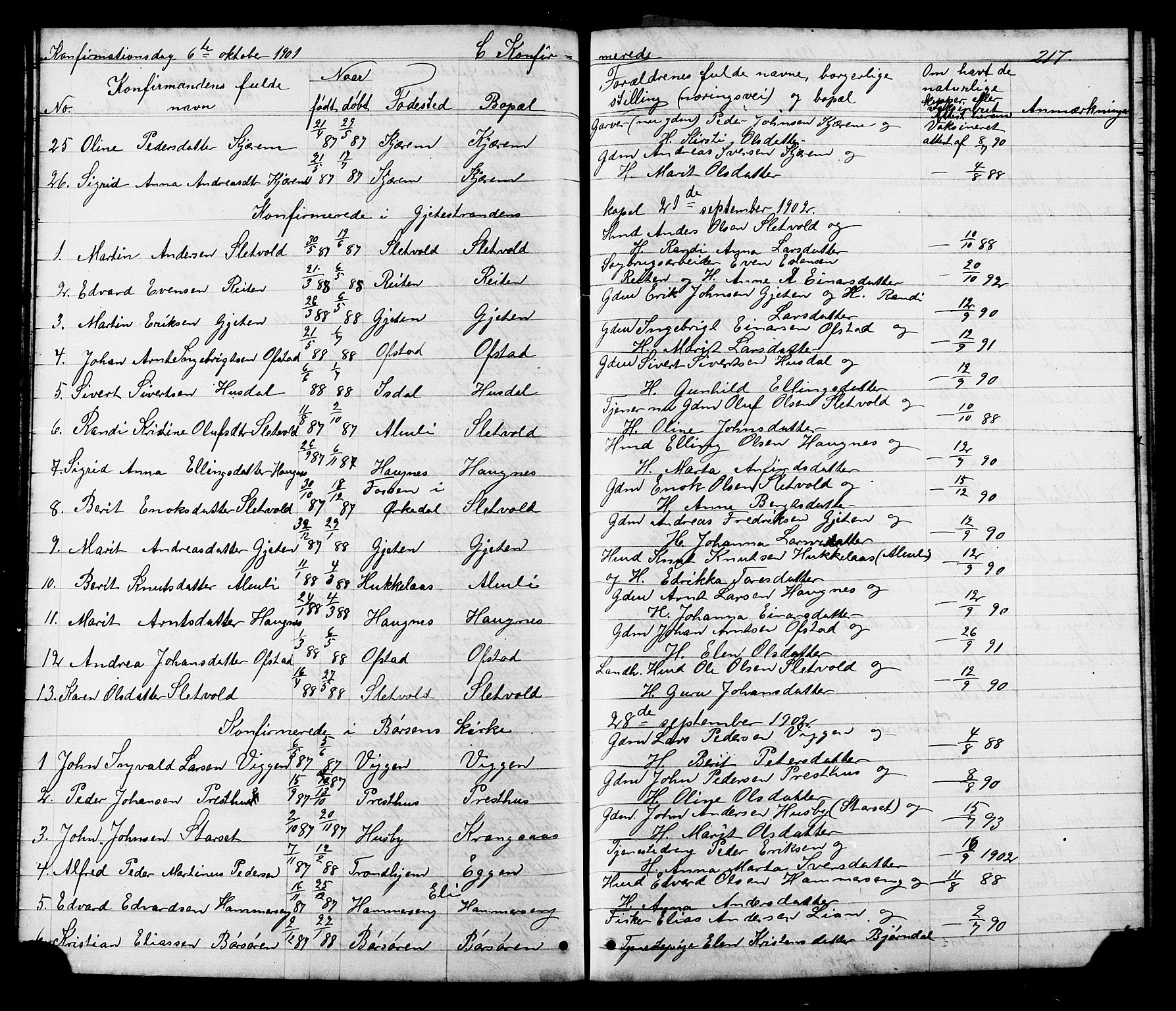 Ministerialprotokoller, klokkerbøker og fødselsregistre - Sør-Trøndelag, SAT/A-1456/665/L0777: Parish register (copy) no. 665C02, 1867-1915, p. 217