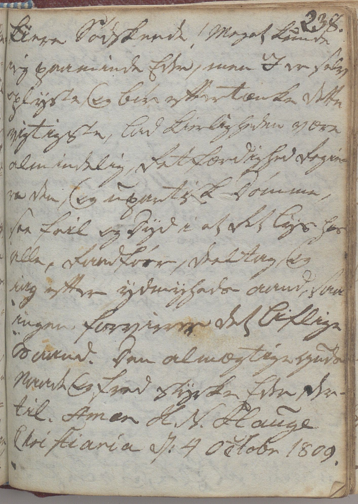 Heggtveitsamlingen, TMF/A-1007/H/L0047/0005: Kopibøker, brev etc.  / "MF I"(Kopibok frå Heggtveits samling), 1800-1823, p. 238