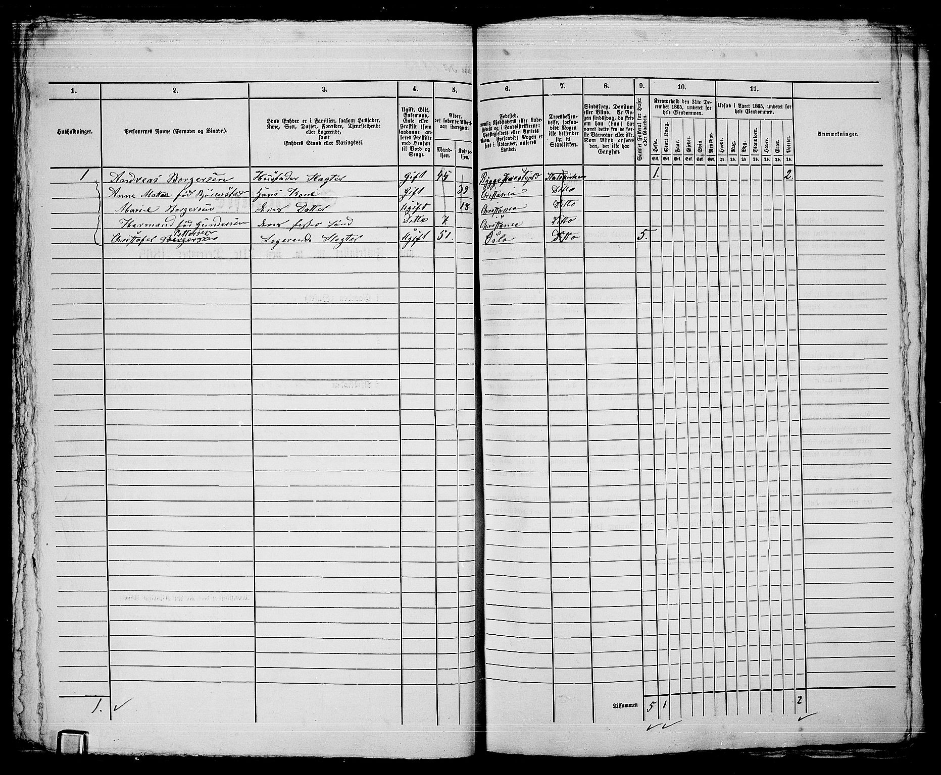 RA, 1865 census for Kristiania, 1865, p. 4101