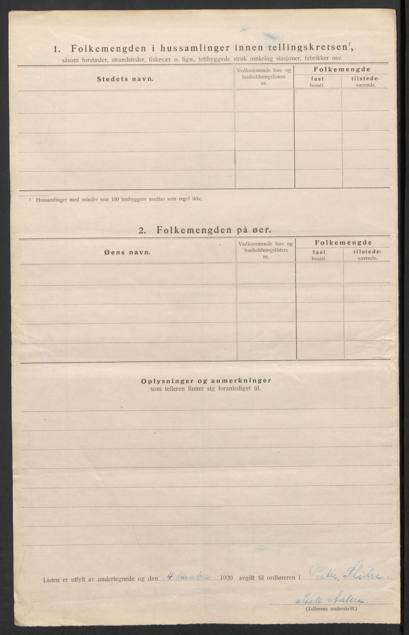 SAH, 1920 census for Vestre Slidre, 1920, p. 26