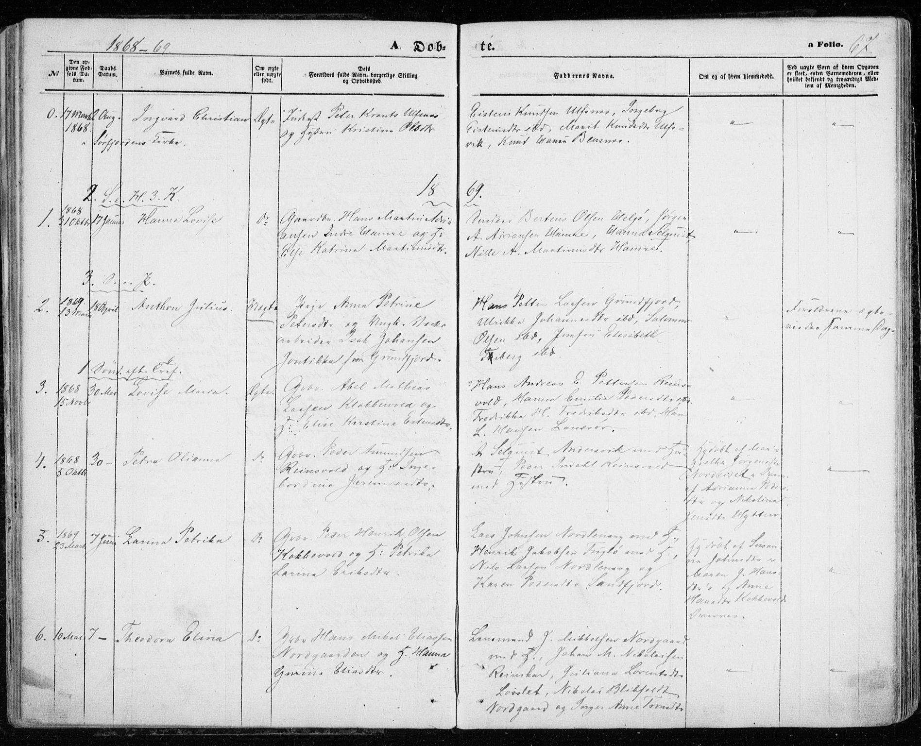 Karlsøy sokneprestembete, SATØ/S-1299/H/Ha/Haa/L0004kirke: Parish register (official) no. 4, 1861-1871, p. 67