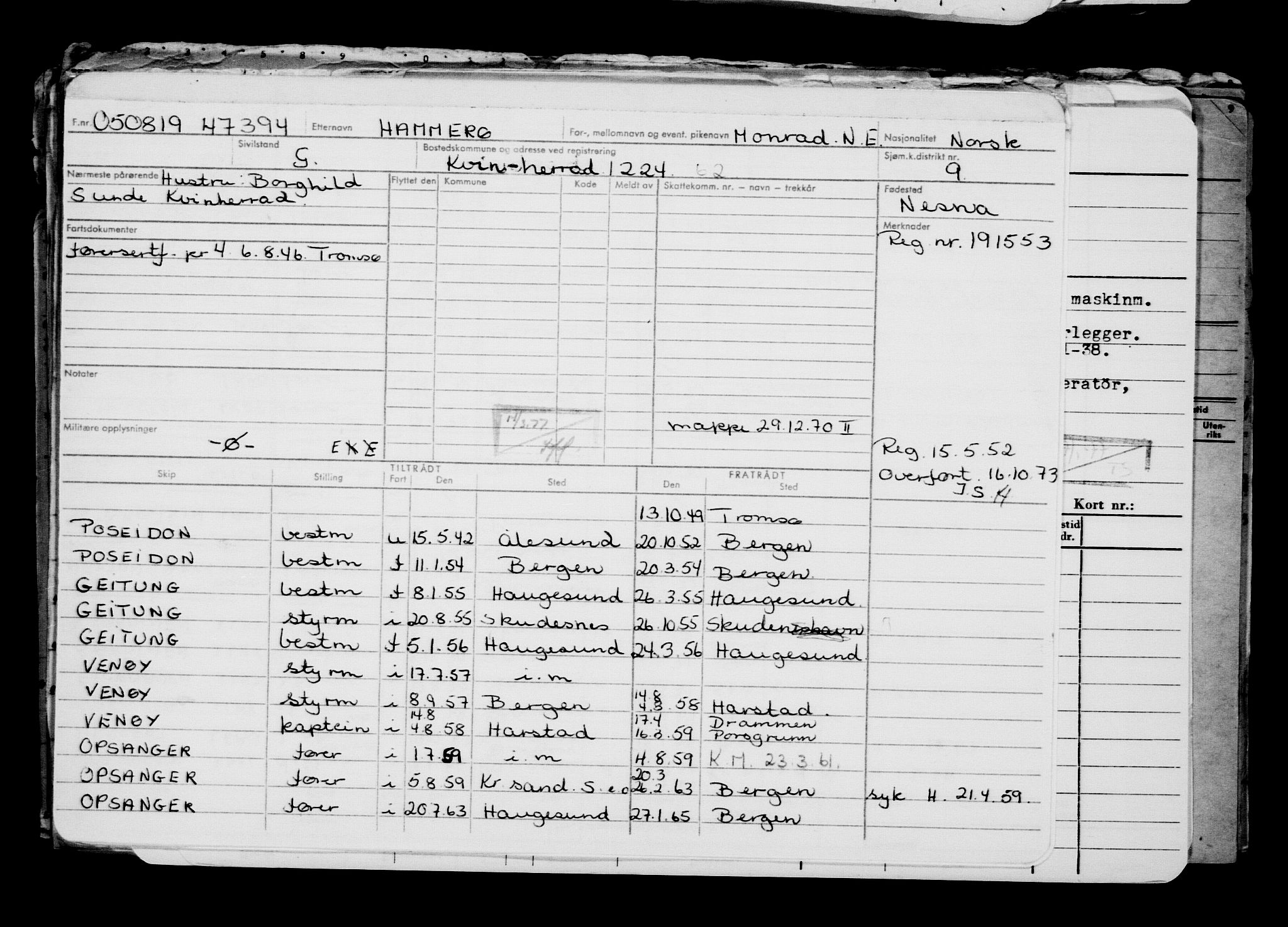 Direktoratet for sjømenn, AV/RA-S-3545/G/Gb/L0170: Hovedkort, 1919, p. 611