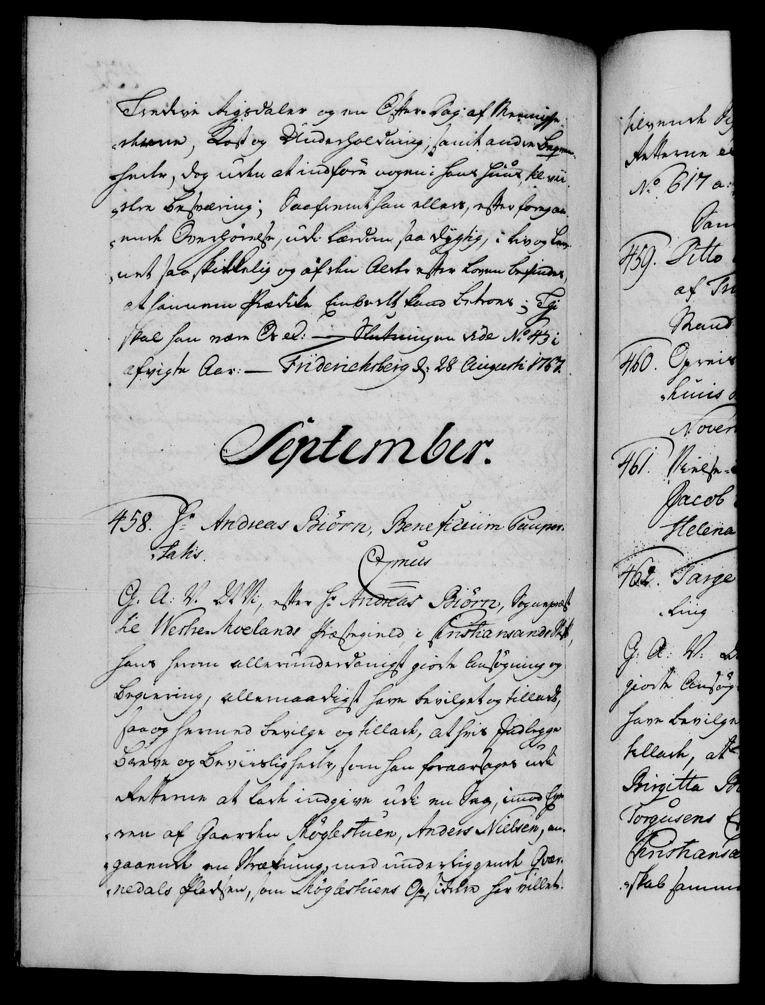 Danske Kanselli 1572-1799, AV/RA-EA-3023/F/Fc/Fca/Fcaa/L0043: Norske registre, 1766-1768, p. 432b