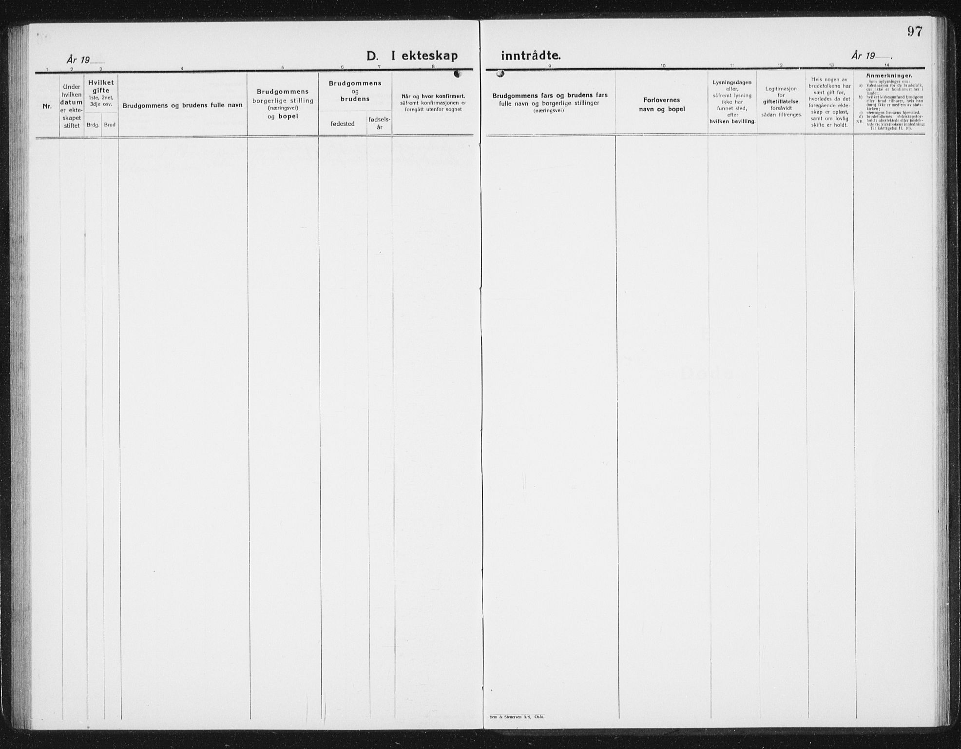 Ministerialprotokoller, klokkerbøker og fødselsregistre - Sør-Trøndelag, SAT/A-1456/654/L0667: Parish register (copy) no. 654C03, 1924-1939, p. 97