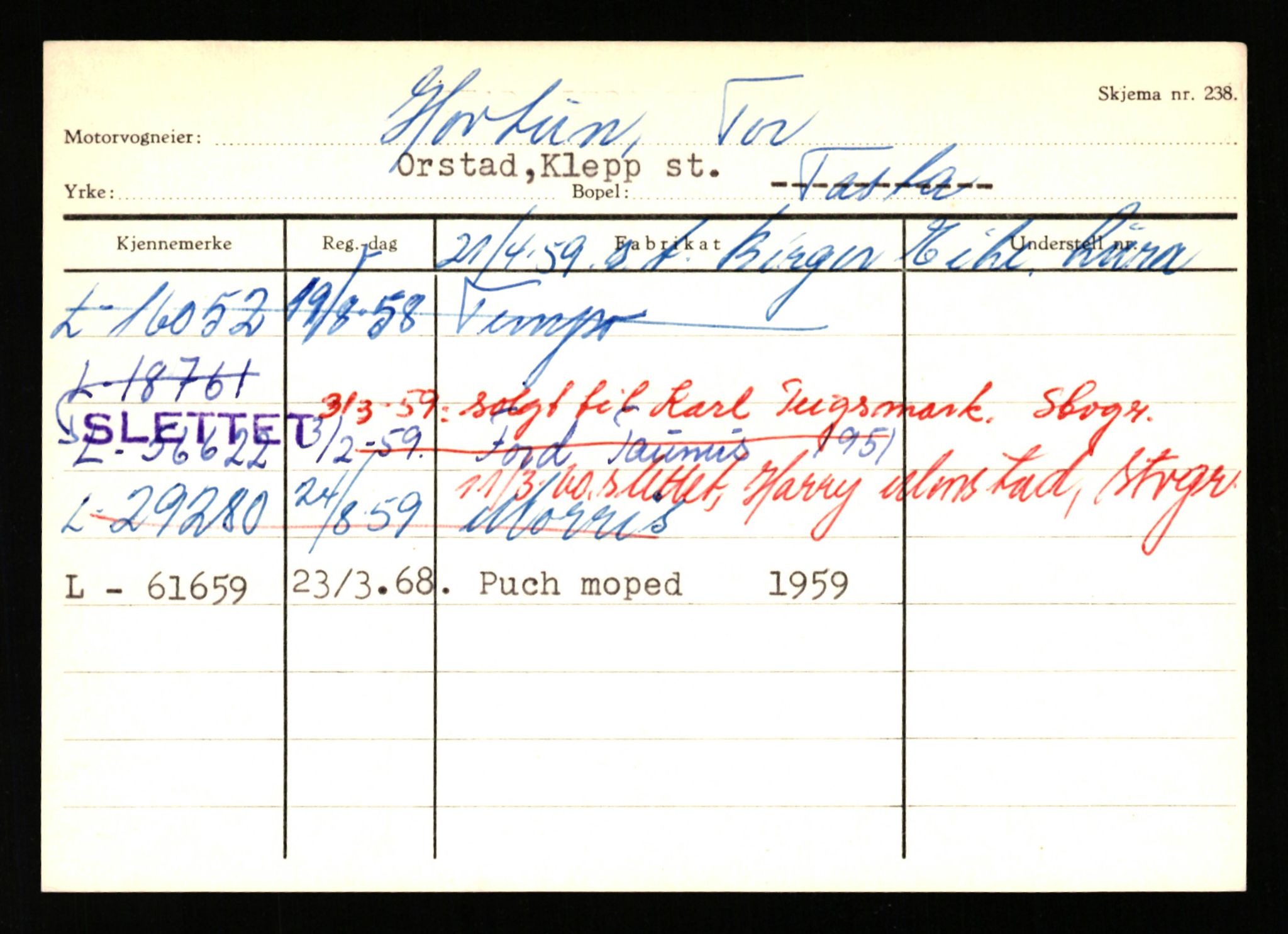 Stavanger trafikkstasjon, SAST/A-101942/0/H/L0016: Holmevik - Høyland, 1930-1971, p. 1361