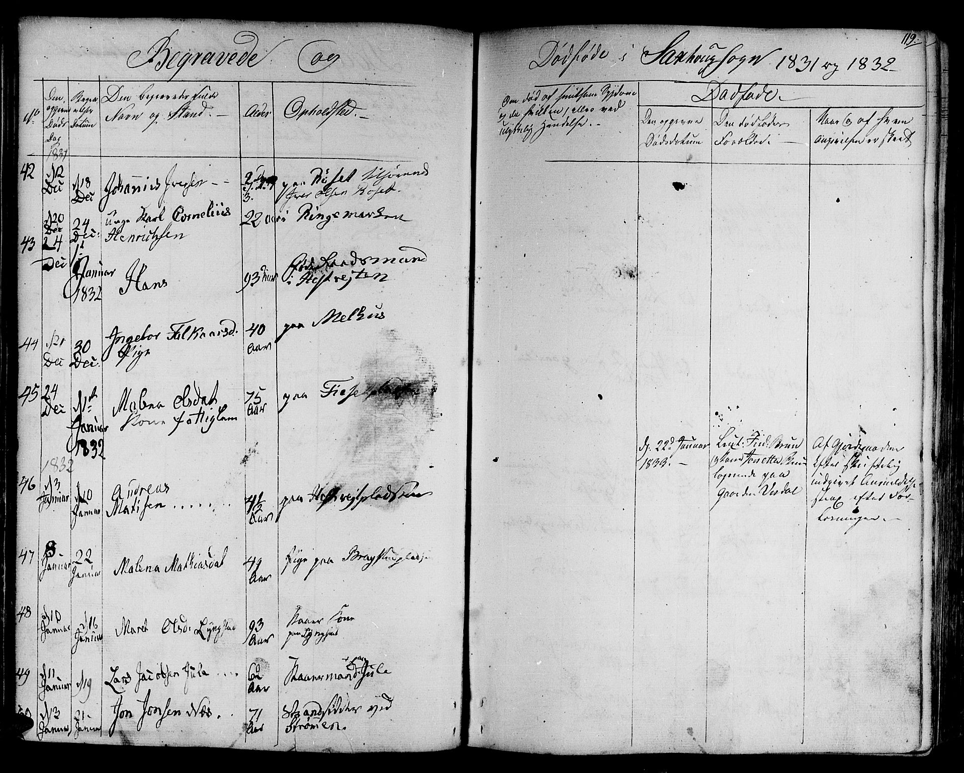 Ministerialprotokoller, klokkerbøker og fødselsregistre - Nord-Trøndelag, SAT/A-1458/730/L0277: Parish register (official) no. 730A06 /1, 1830-1839, p. 119