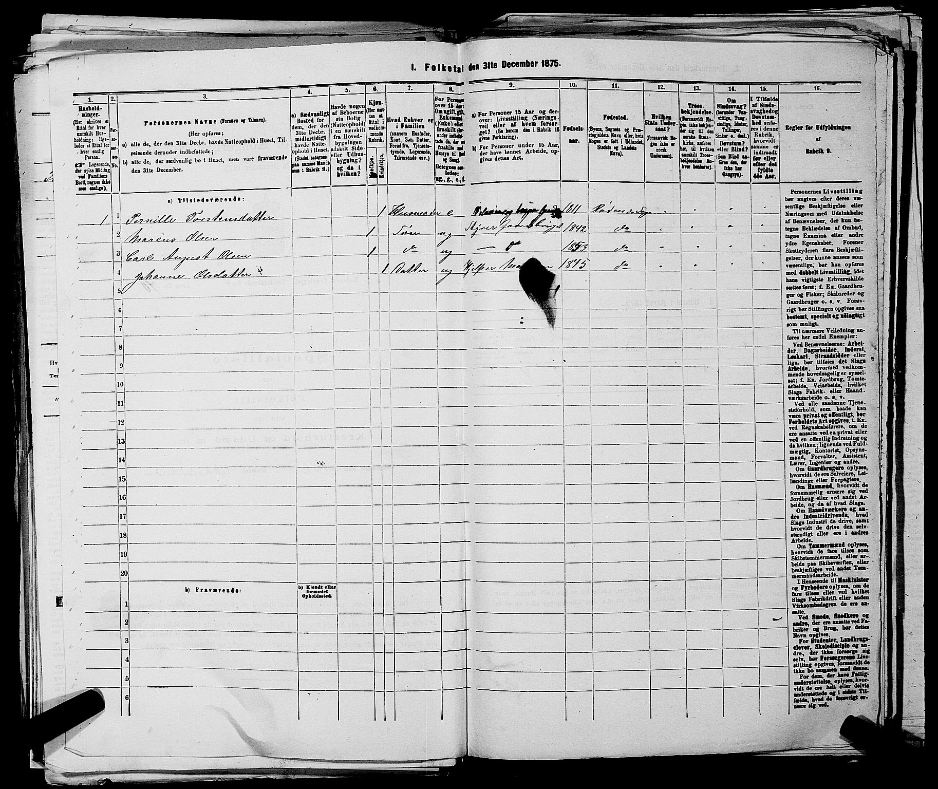 RA, 1875 census for 0120P Rødenes, 1875, p. 648