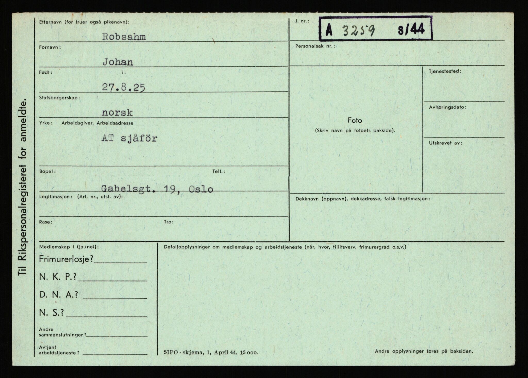 Statspolitiet - Hovedkontoret / Osloavdelingen, AV/RA-S-1329/C/Ca/L0013: Raa - Servold, 1943-1945, p. 1563